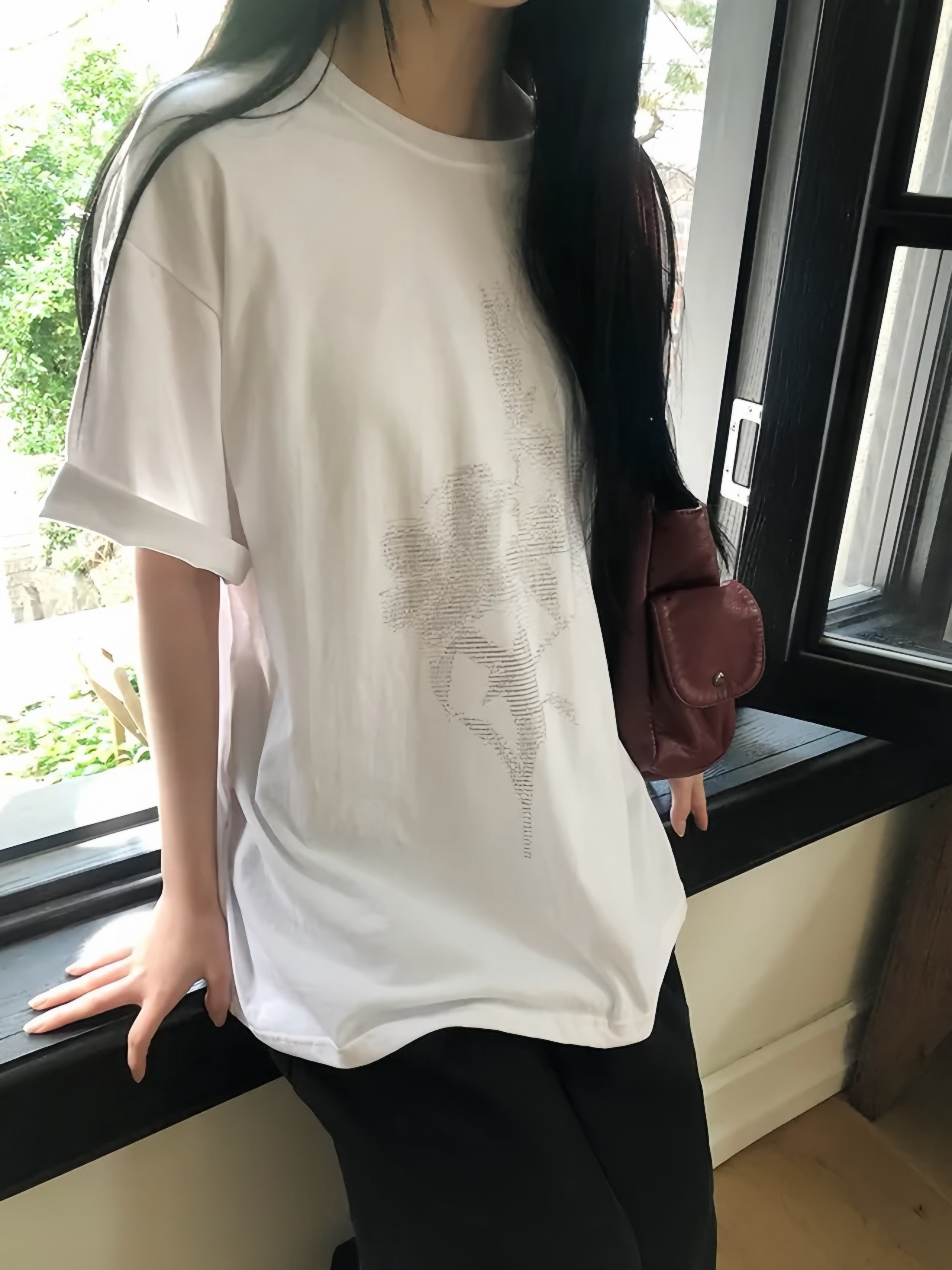 Cyber Flora Oversized Tee
