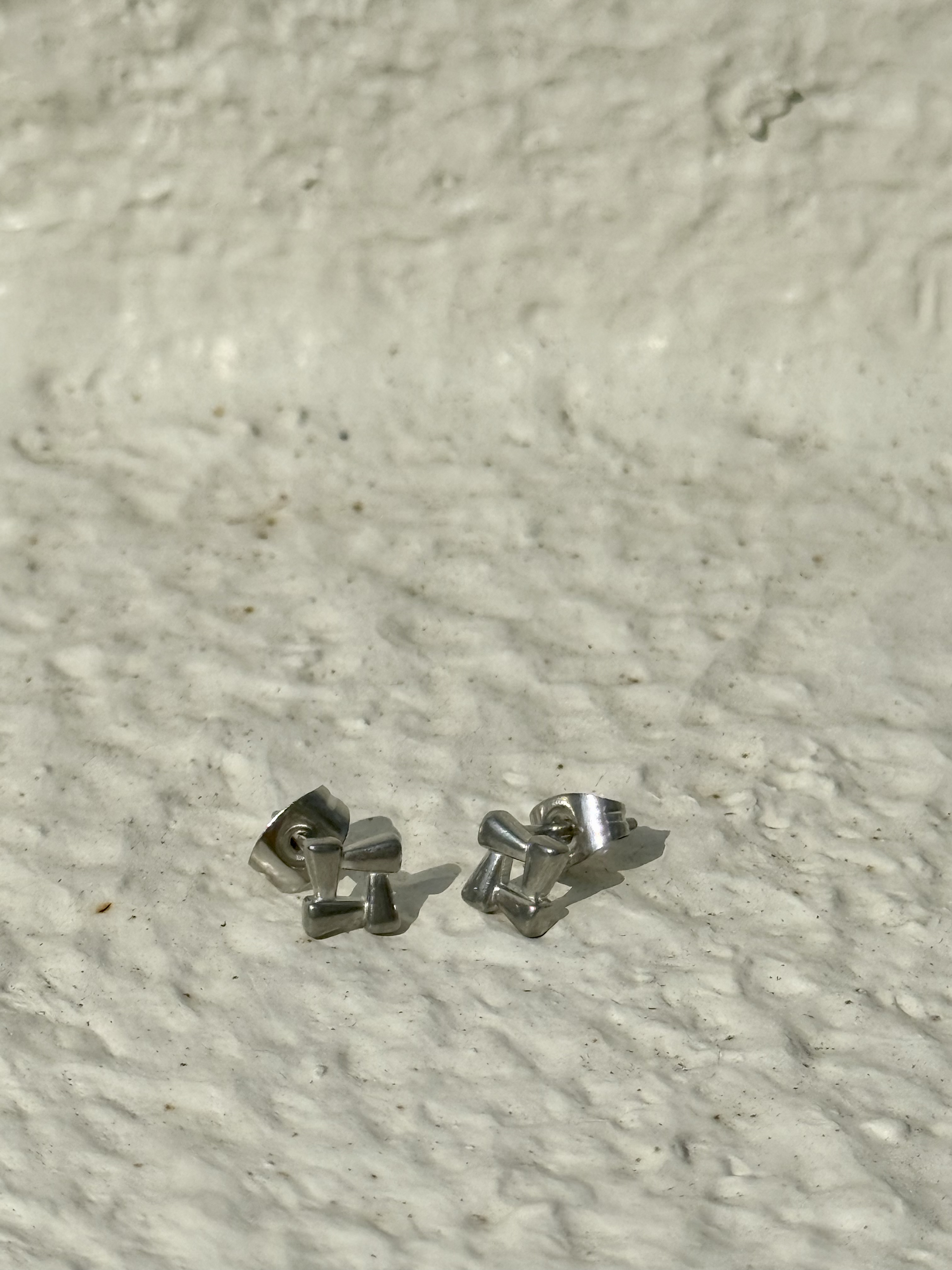 Sliver puzzle stainless earring