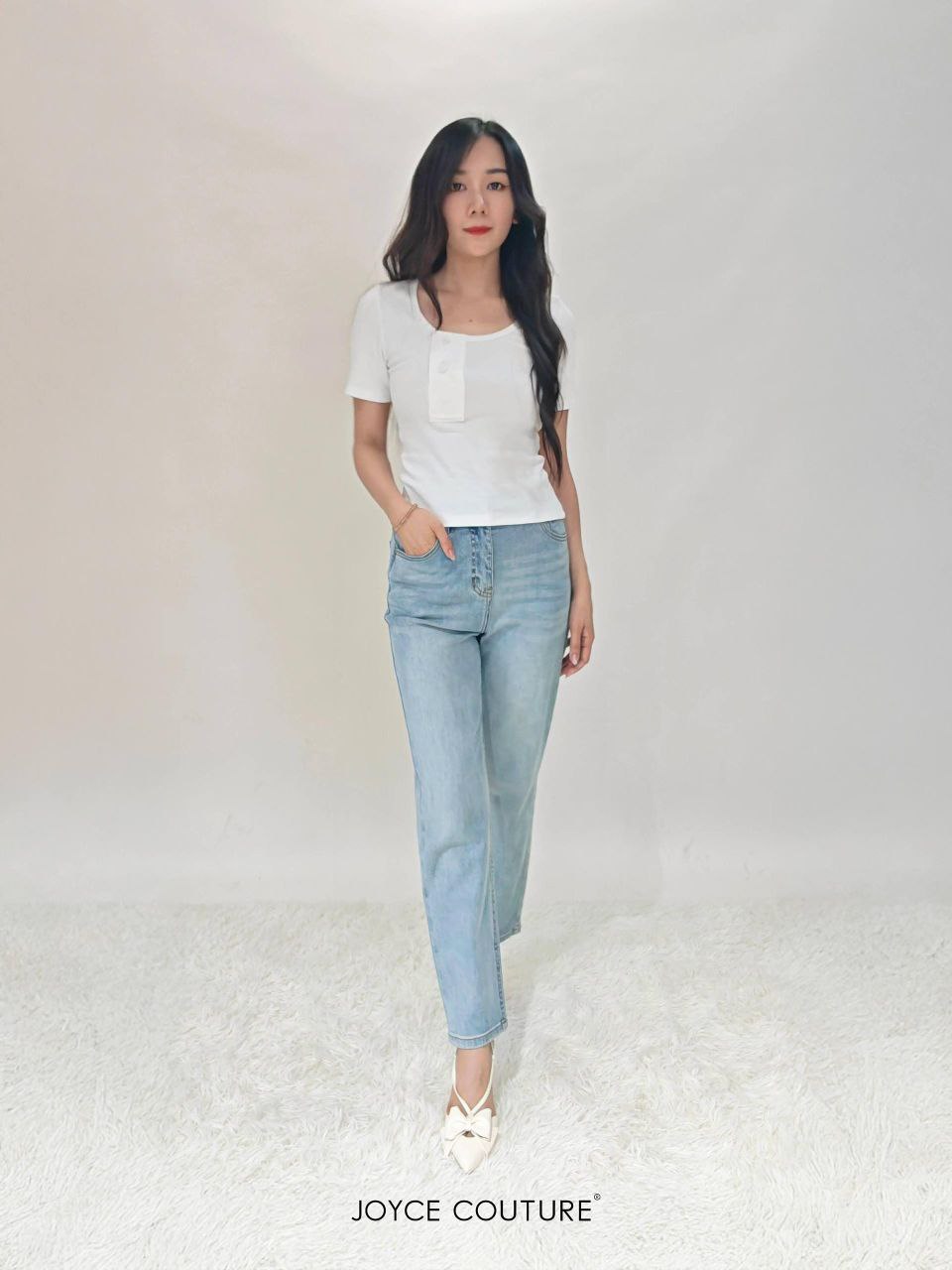 U领针织上衣 T0165