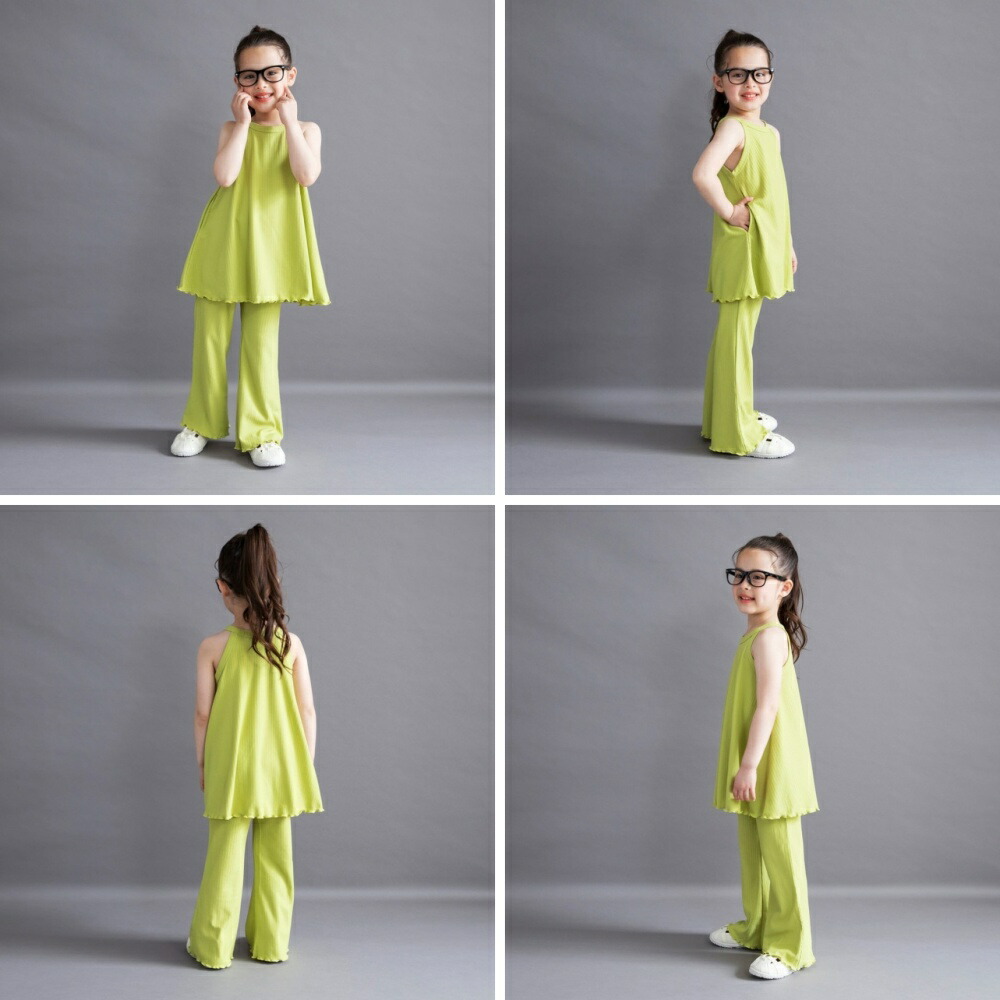 🆕【⭐訂購⭐】  🇯🇵日本直送 🌀女童喇叭吊帶背心+長褲套裝  [3款選] 🌀 [ELCA-0231][260525]