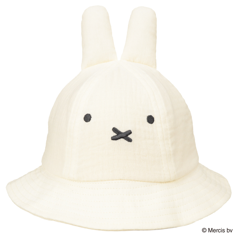 🇯🇵預訂 日本直送🇯🇵Miffy立體兔耳朵格紋遮陽帽防UV