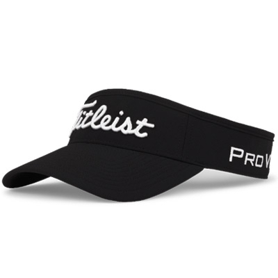 TITLEIST TOUR PERFORMANCES VISOR 職業無頂帽 - 黑底白字