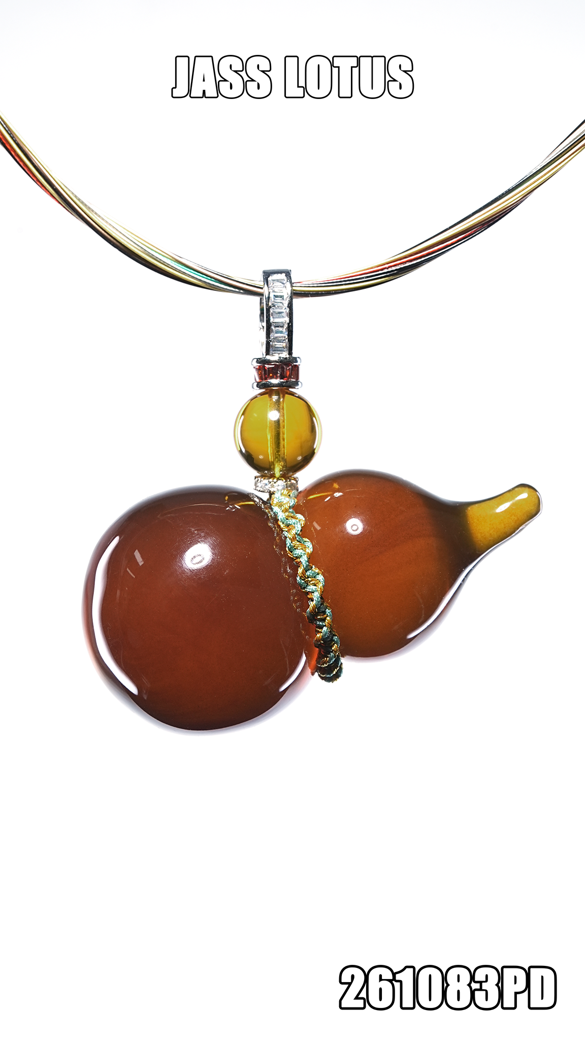 緬甸天然琥珀紫羅蘭珀葫蘆吊墜