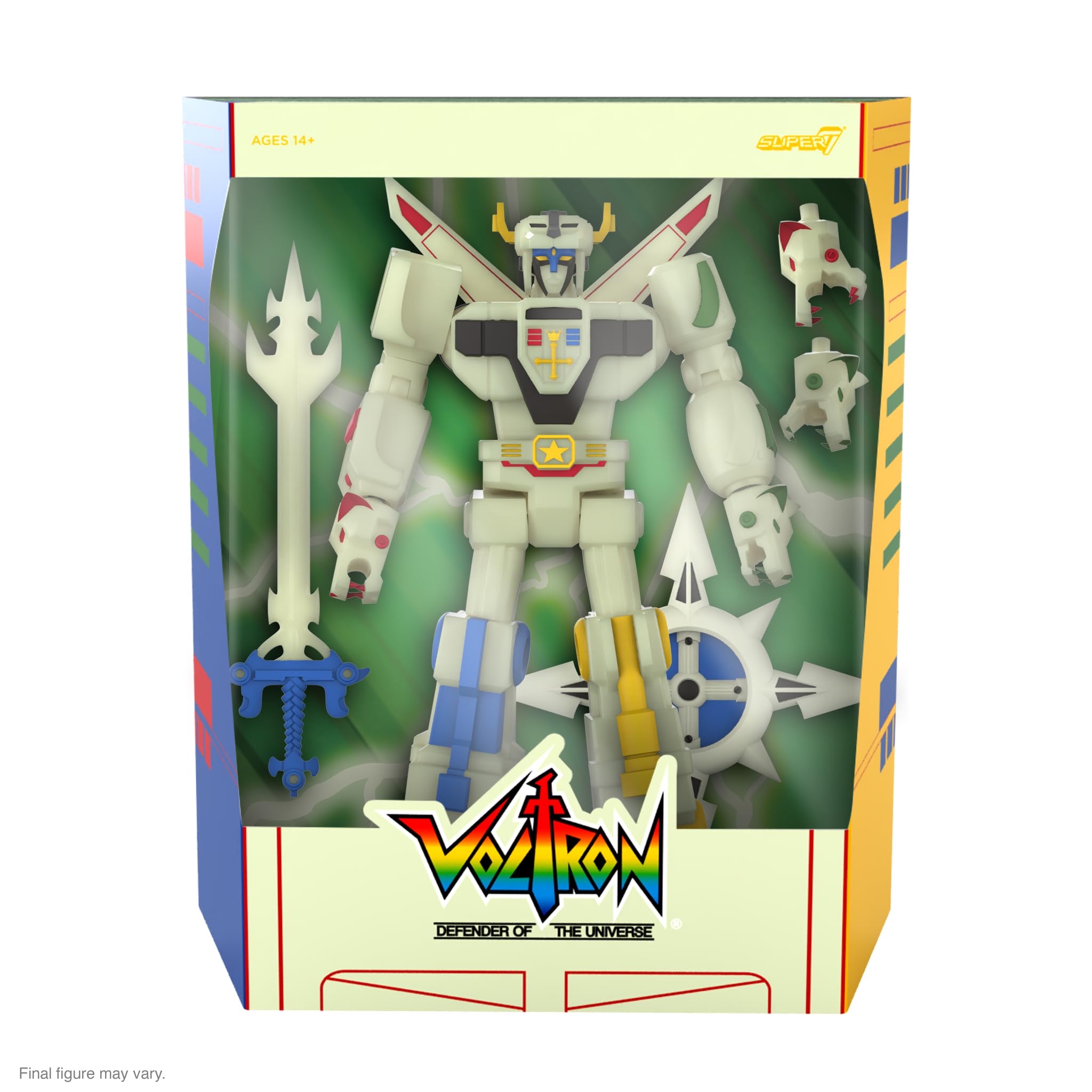 super 7 百獸王（夜光版）可動figure 五獅合體 戰神金剛 聖戰士 Voltron Defender of the Galaxy ULTIMATES! Voltron (Lightning Glow)