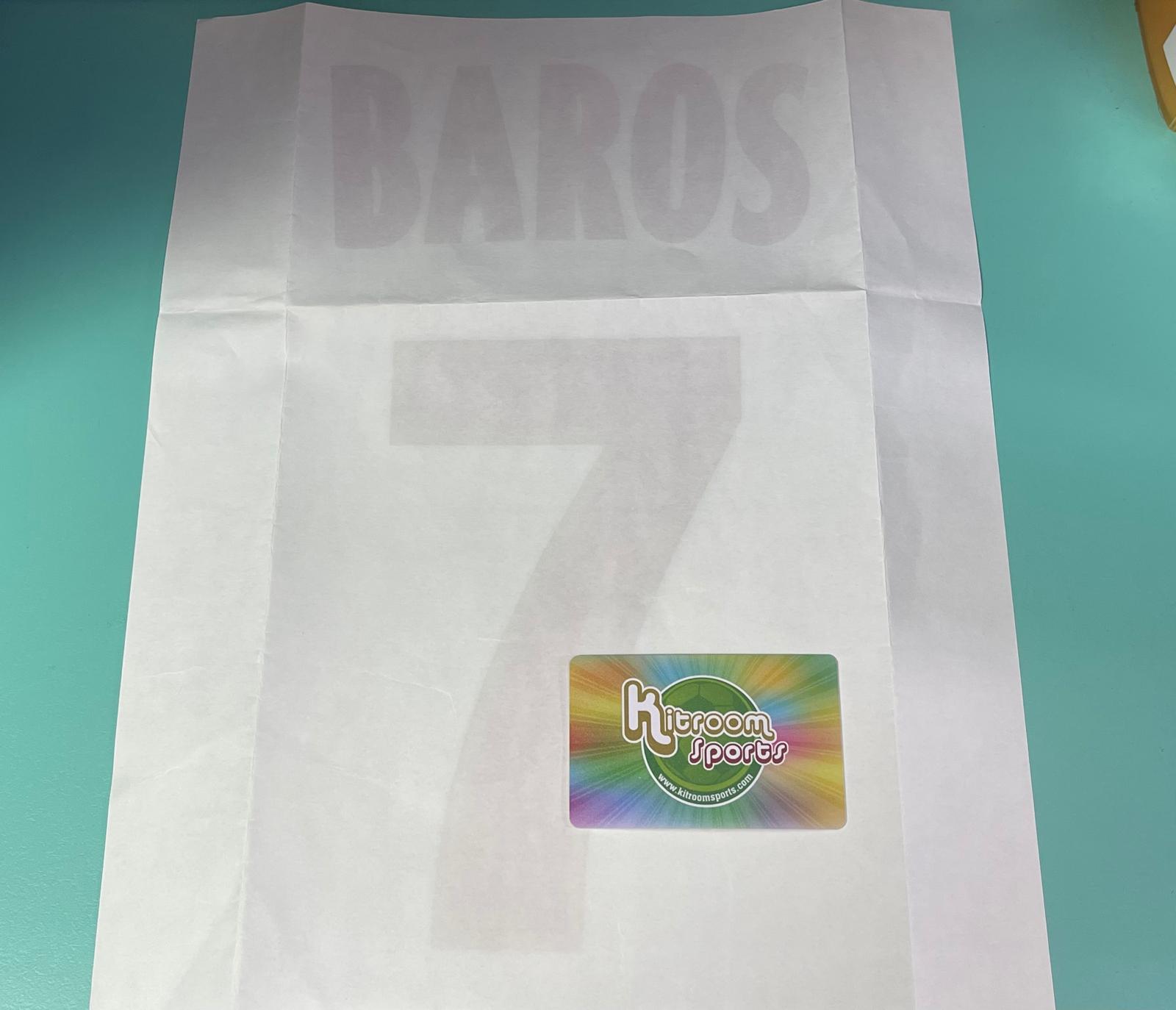 2006-07 Olympique Lyonnais Away Nameset #7 BAROS