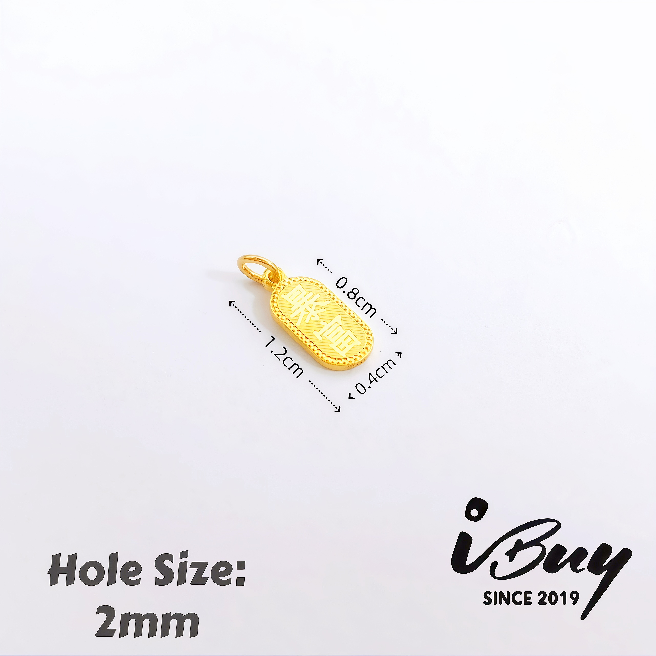 999 GOLD PROPERITY WEALTH PENDANT 999 金 暴富小滴溜吊坠