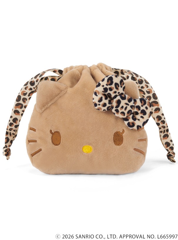 🎀【預訂】小麥色肌膚 Kitty x GRL 豹紋索繩袋