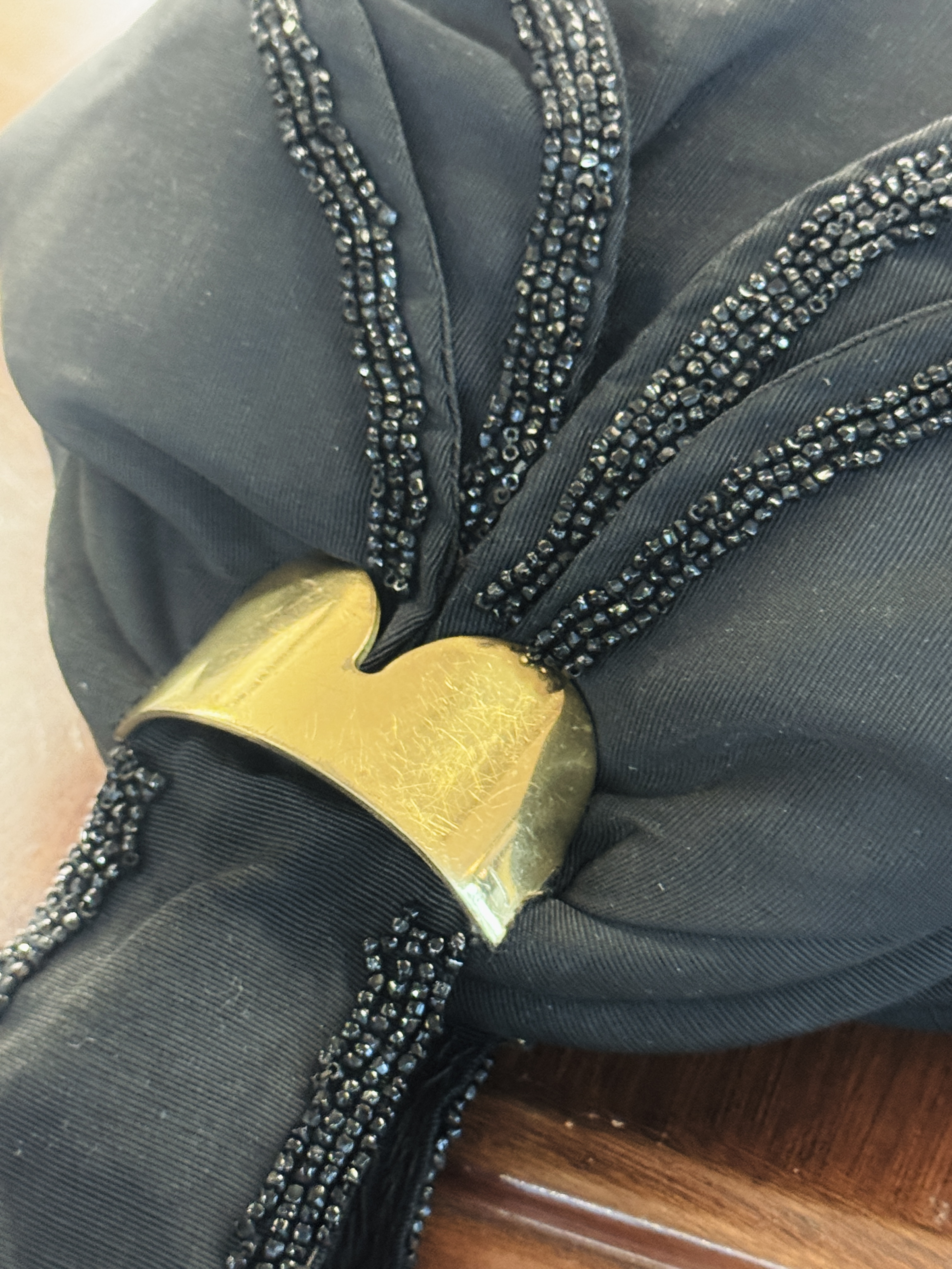1950s Art Deco Inspired L&M "Lennox & Meisel Spot Lite Collection Sculptural Beaded Bag (MT2510)