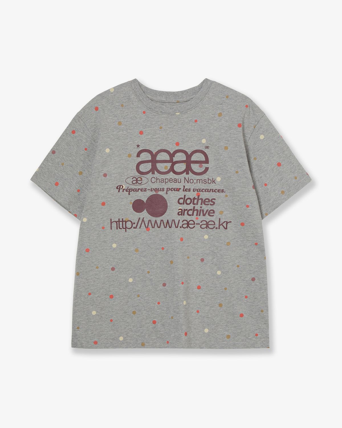 🇰🇷訂購｜aeae 26SS｜WEB LOGO COLOR DOT T-SHIRTS 2色 