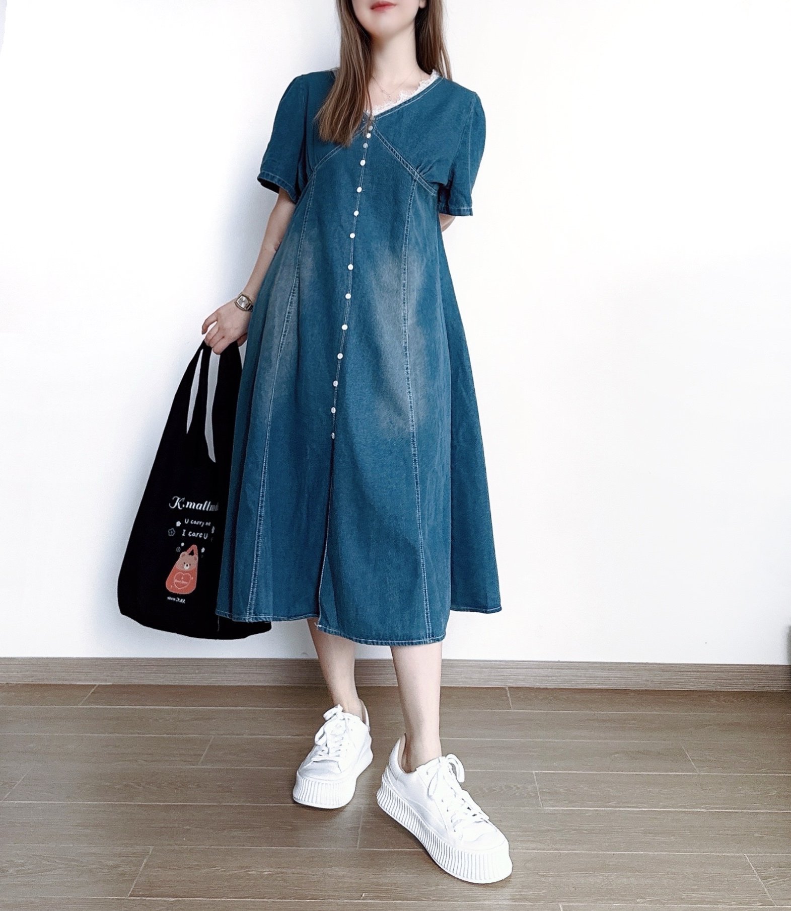 復古牛仔Lace V領Ops