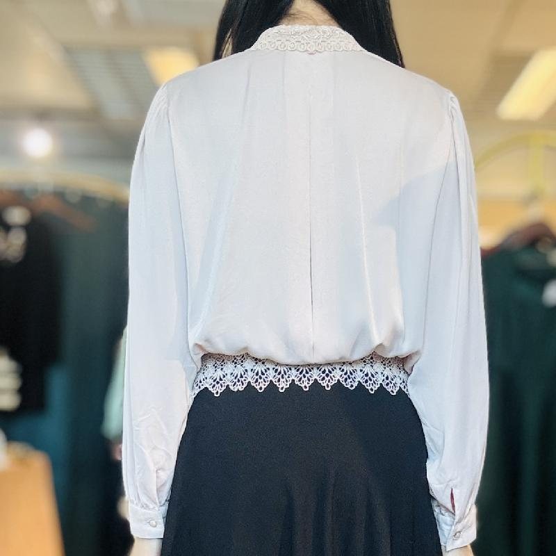 Vintage Pale Pink Lace Blouse Shirt / Outer (PP001-6)