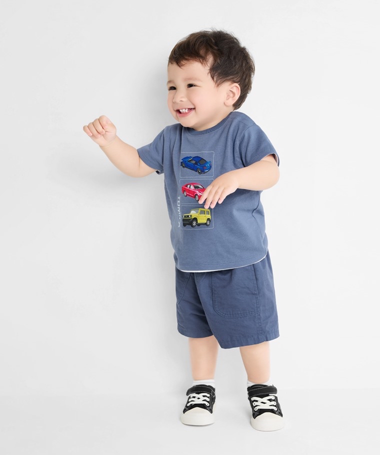 💚預訂 台灣直送💚Tomica三輛車印花純棉短袖T恤