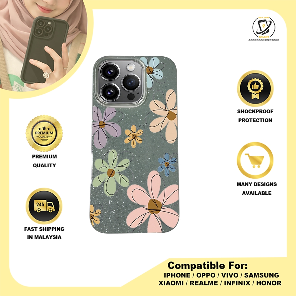 BLING CASE PHONE FOR IPHONE - DESIGN FLOWER E