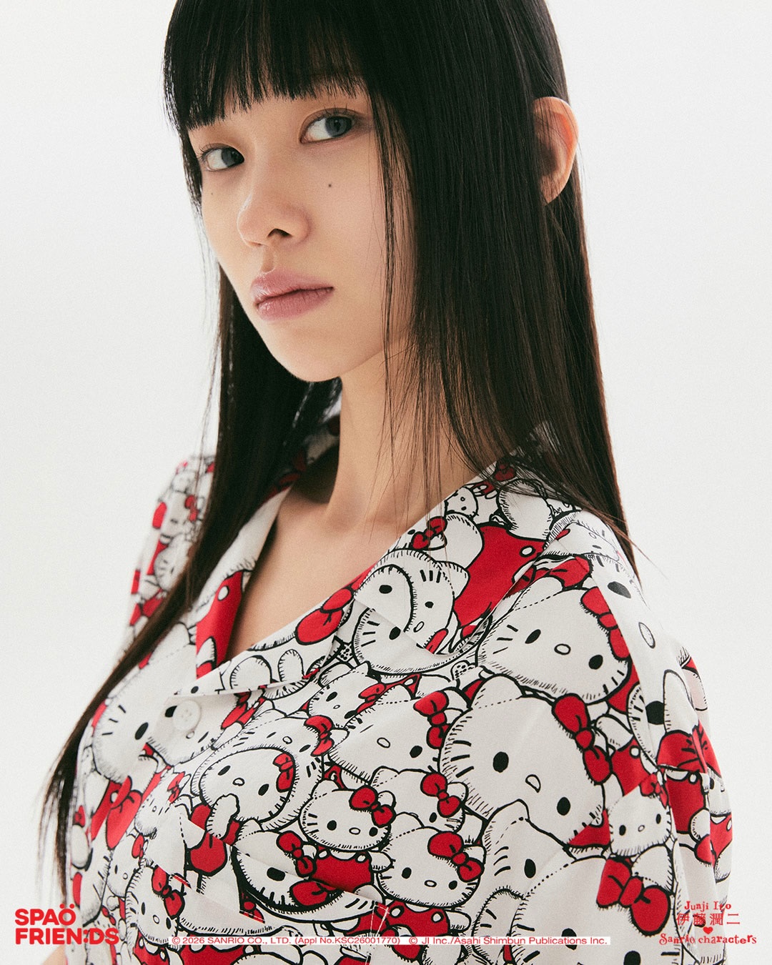 《Pre-Order》Pajama 短袖睡衣｜SPAO KR Hello Kitty X  伊藤潤二 (26180-P)