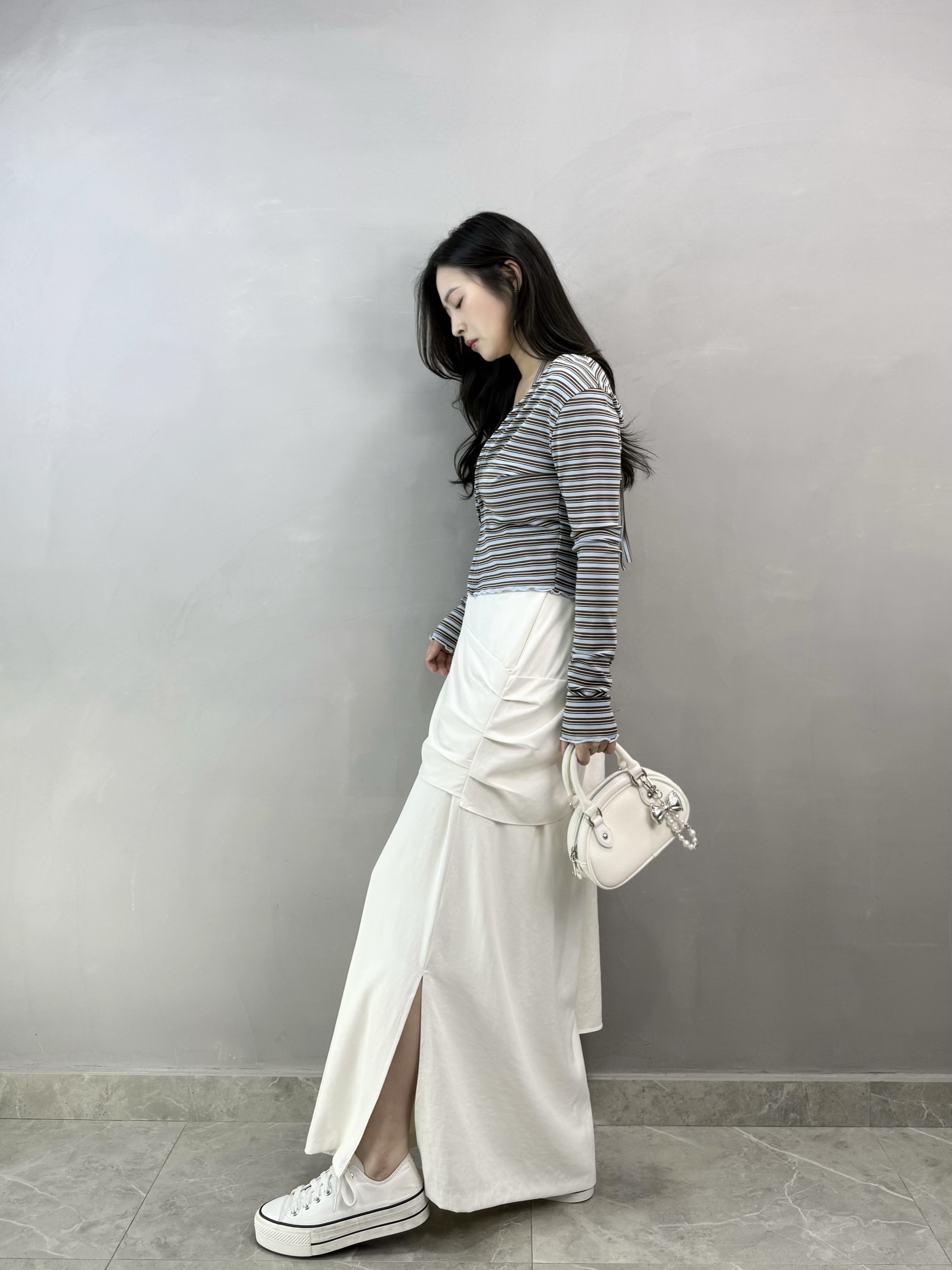 L77 設計感絲質裙