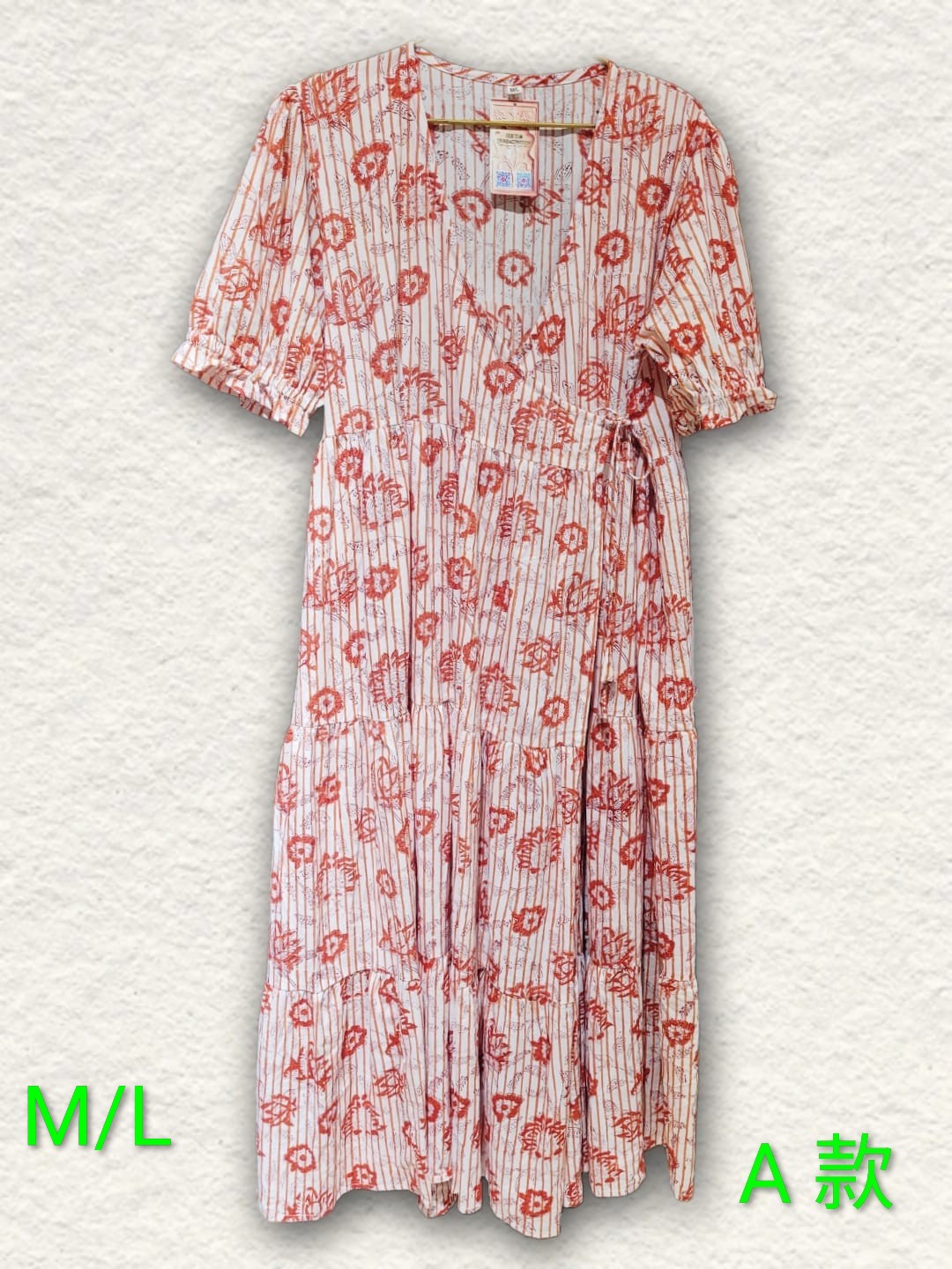 印度木刻印花純綿連身裙