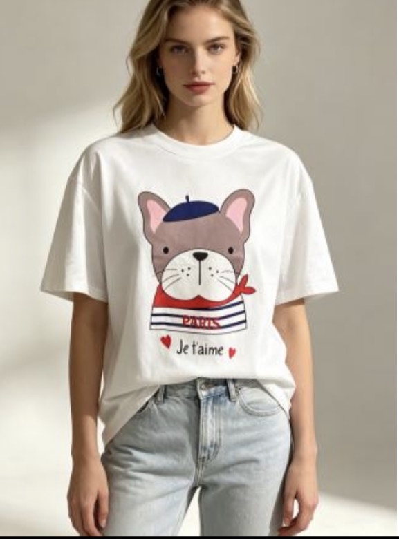 [訂購］M033 Beret French Bulldog Tee