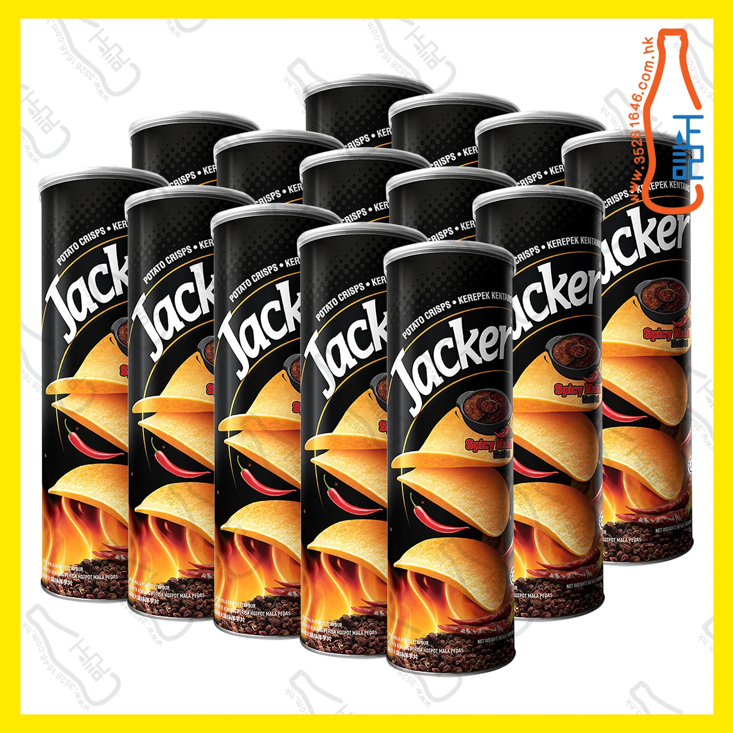 ==ORI5728 Jacker杰克牌桶裝薯片-麻辣火鍋味 x【14筒】/箱