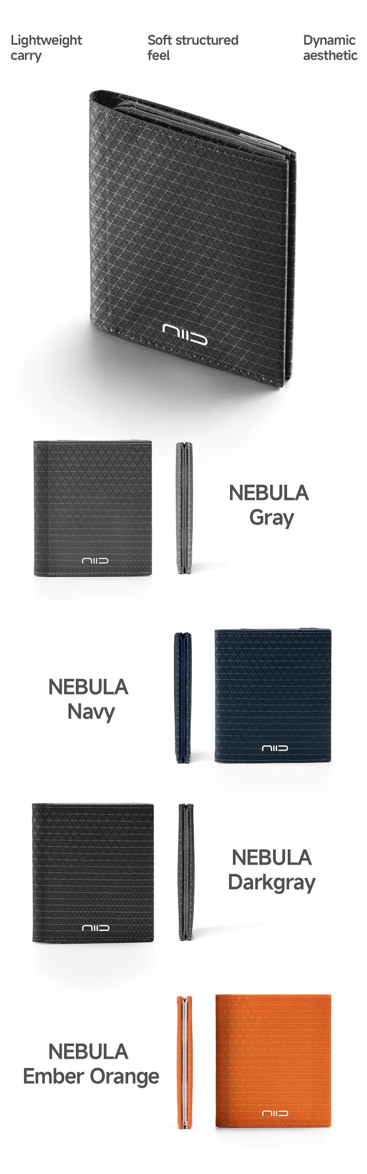 NIID NEX 磁吸 EDC 機能銀包｜1cm 極致纖薄｜ 內側防盜刷 RFID | Slim | RFID Wallet Leather 超薄磁吸銀包 輕便隨身卡套