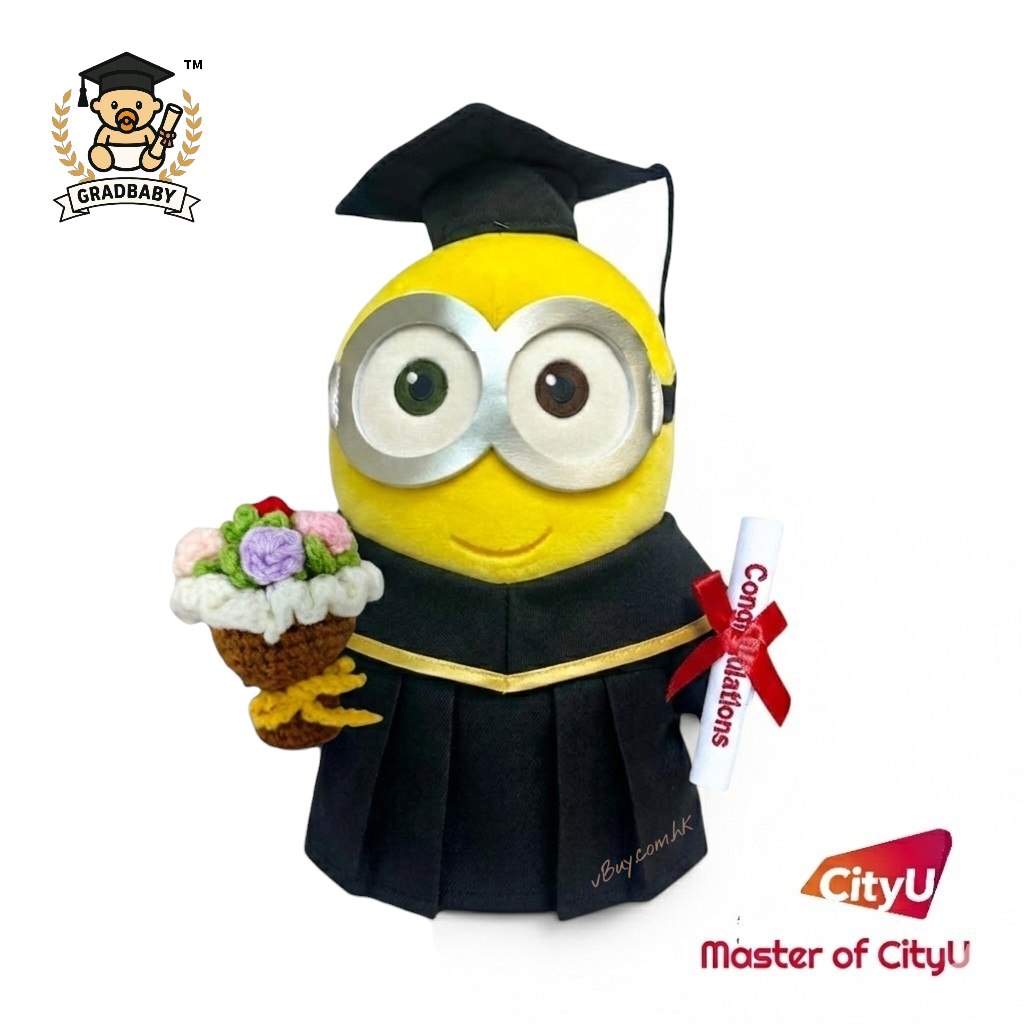 Minions 城市大學畢業公仔（學士）Kelvin 加分 可加綉名 正版香港現貨 gradbaby