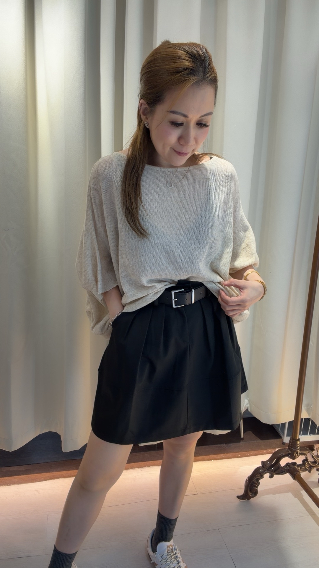 🌈限量🌈寬鬆麻線料上衣