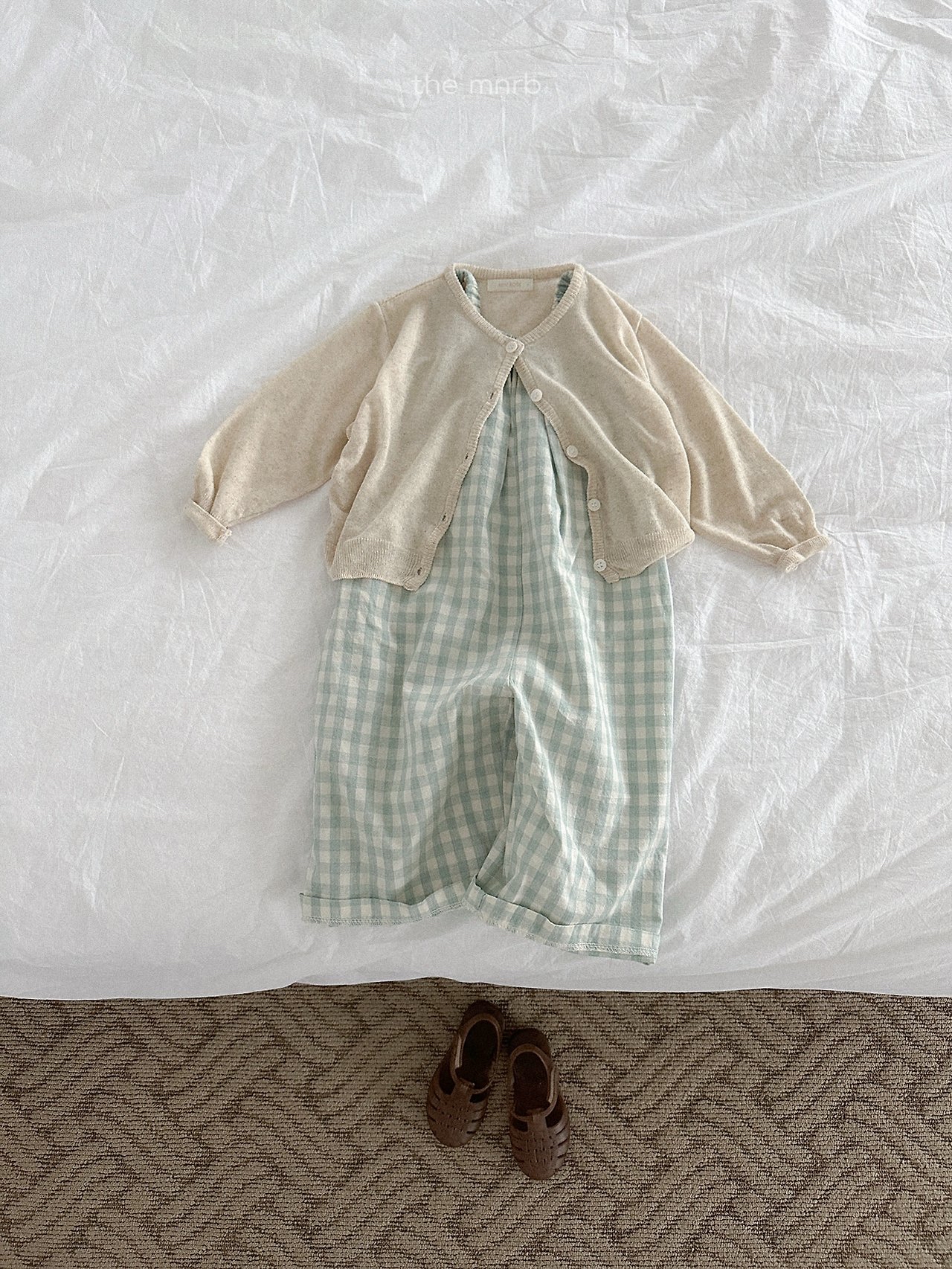 Minirobe | Check Jumsuit (Mint XL100-110)