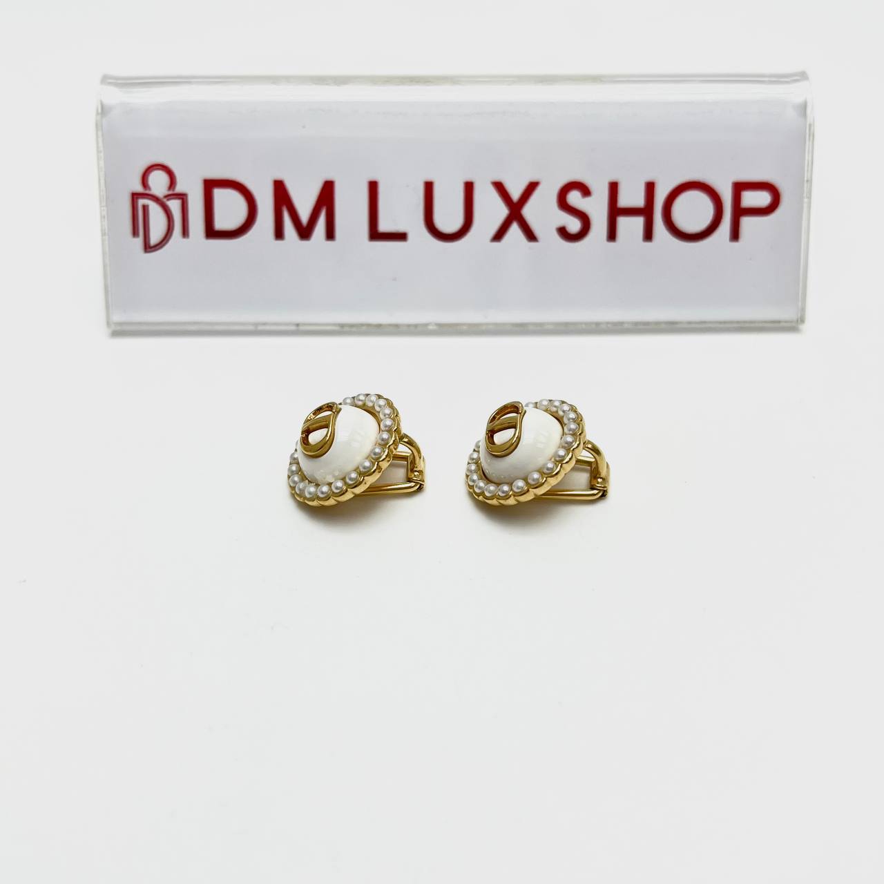 Dior Tribales Clip-On Pearls Earrings GHW