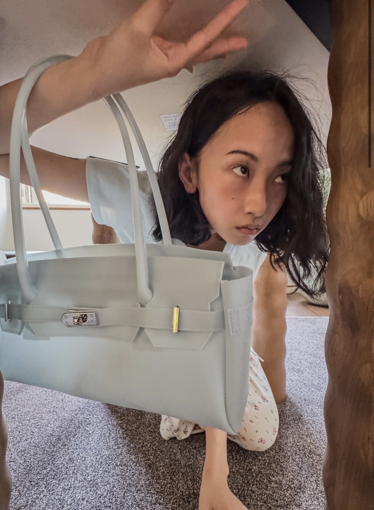 DEINET JELLY TWO-WAY BAG IN ICE BLUE