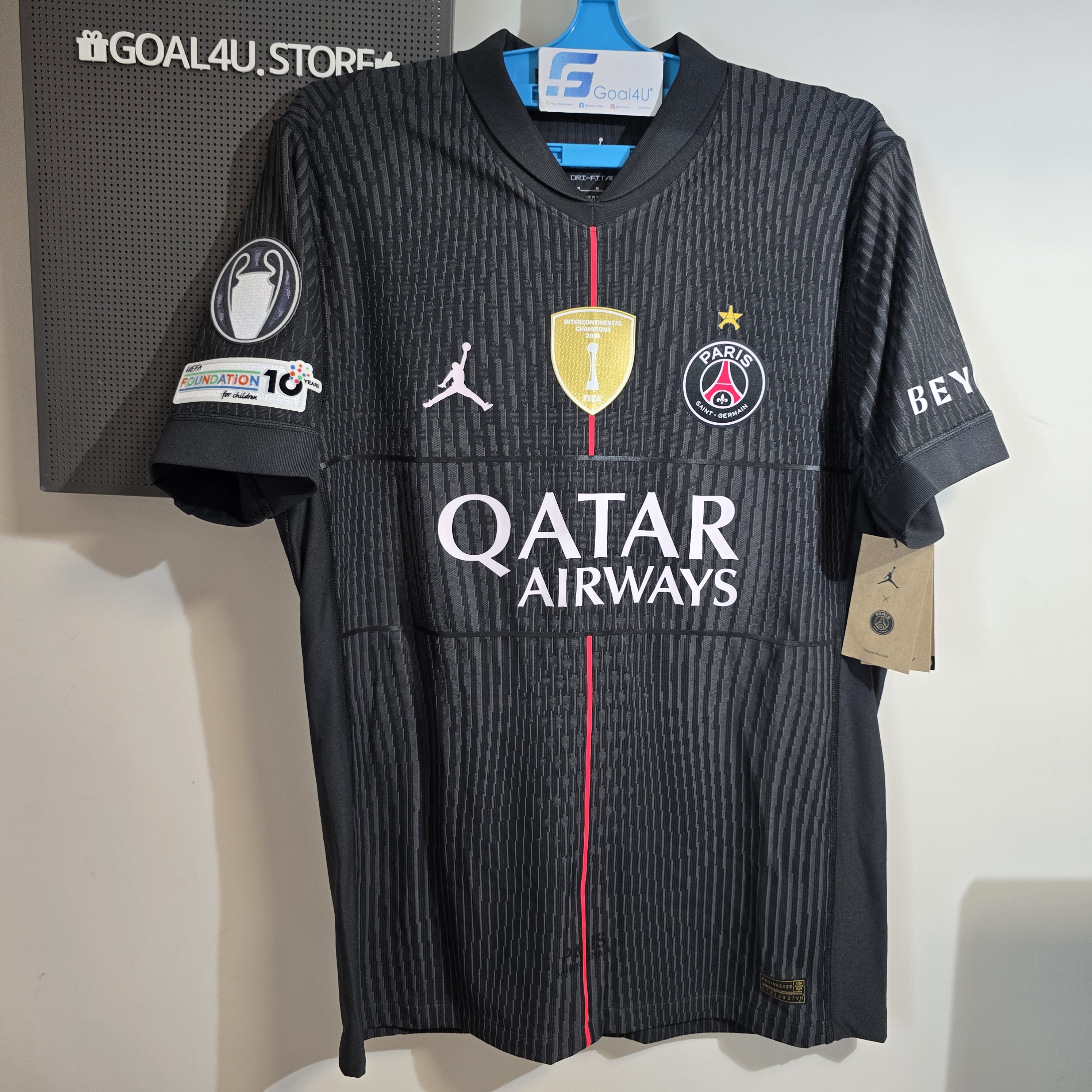 Nike PSGxJordan 巴黎聖日門 2025-26 Dri-FIT 四客球員版球衣 (可加印字章) HQ4208