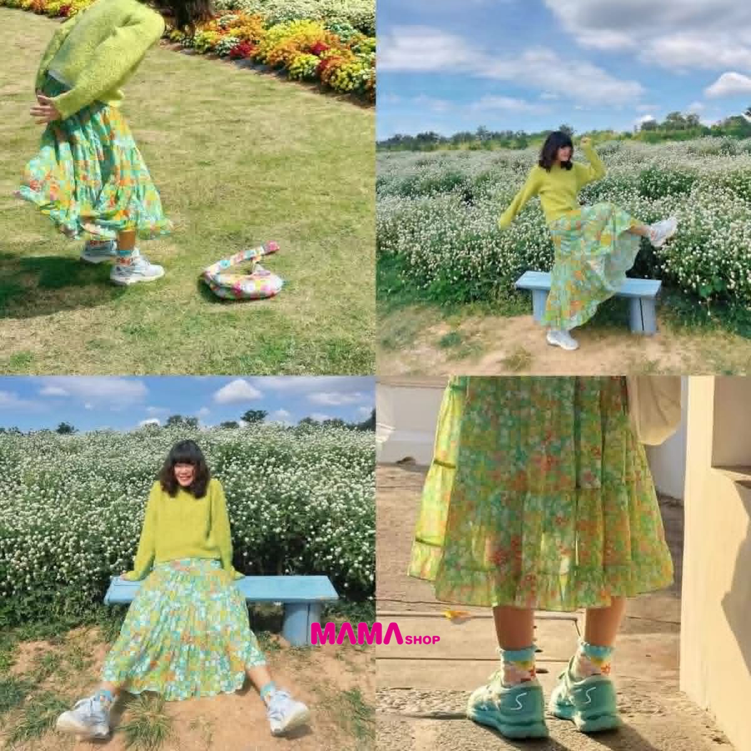 泰國直送Boho chiffon skirt波希米亞雪紡裙