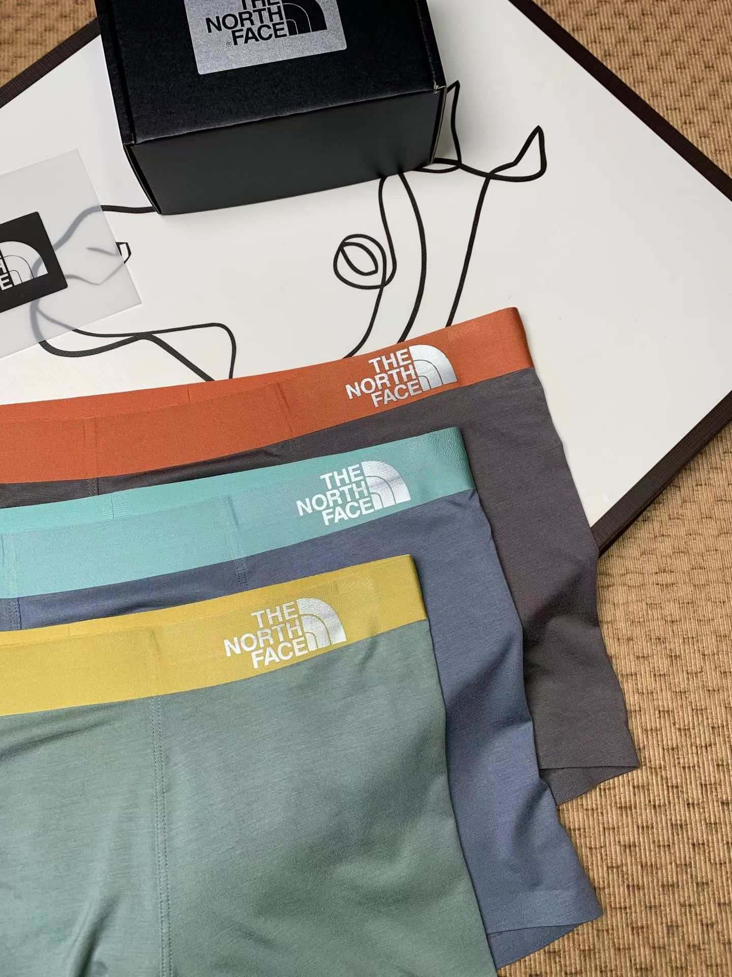 The North Face莫代爾撞色腰頭抑菌透氣無痕壓膠男士內褲 