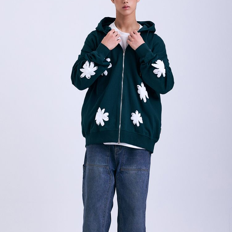 [MISTER CHILD] SPRAY FLOWER HOOD ZIP UP (2種)