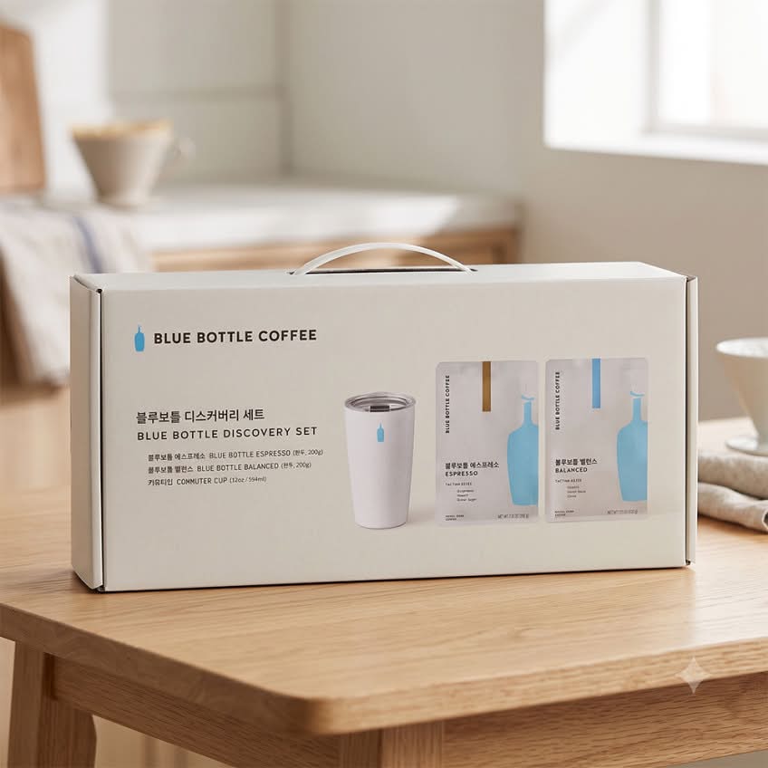 中秋禮盒｜韓國限定 Blue Bottle Coffee 2款咖啡豆+ 保溫杯 禮盒套裝｜Discovery Gift Set 
