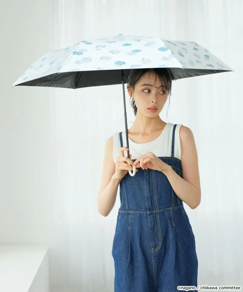 現貨🌸日本直送 | Wpc. Chiikawa吉伊卡哇縮骨遮雨傘/100%完全遮光摺疊傘/晴雨兼用雨具[50cm]UPF50+