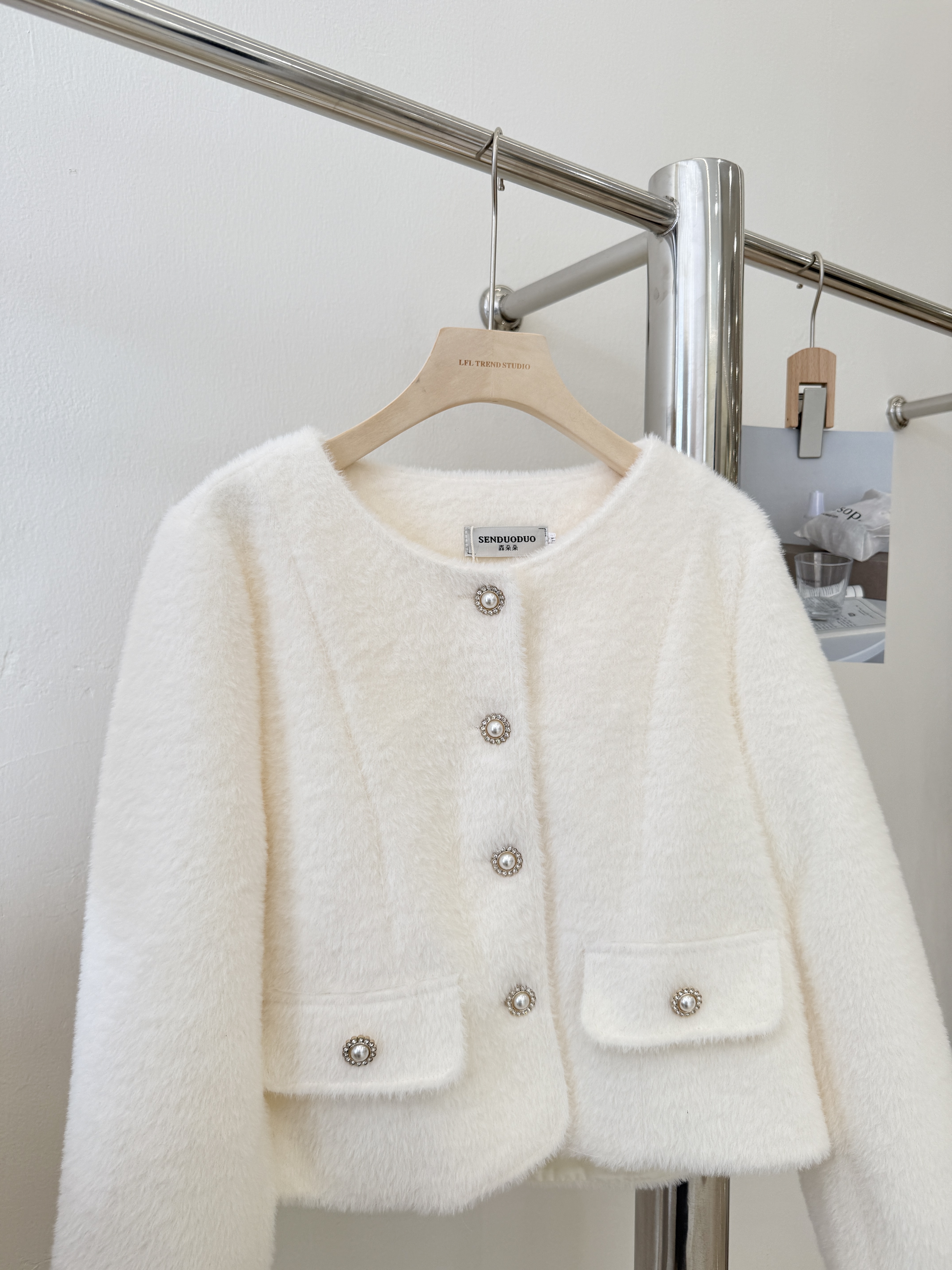 6843 小香风舒服毛外套