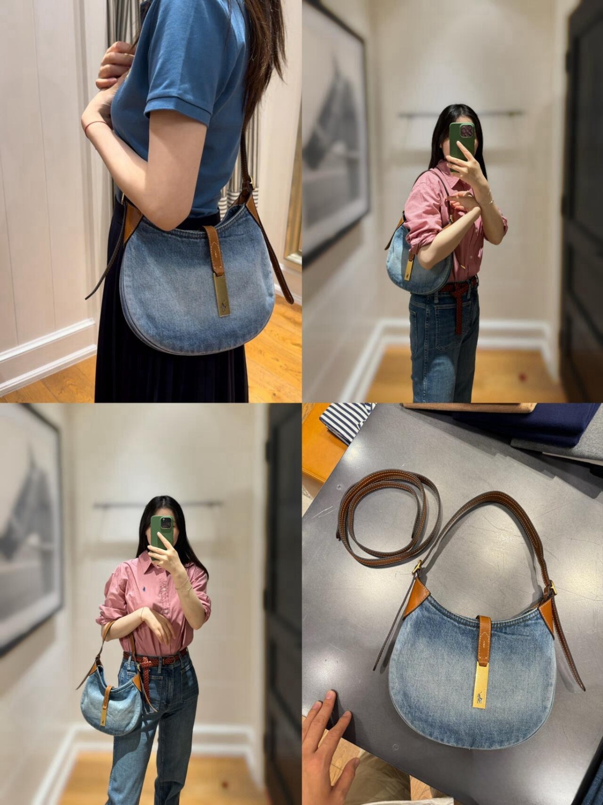 0218 Polo ID 牛仔布小号單肩斜挎包 3月中