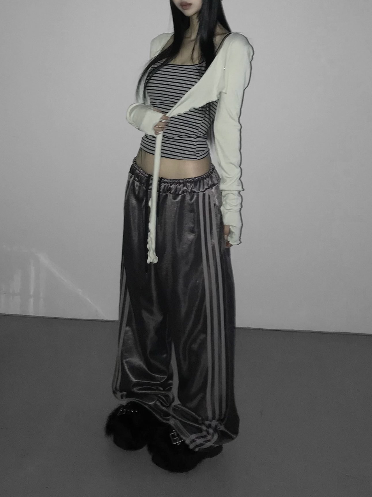 Asymmetrical Grommet Crop Bolero