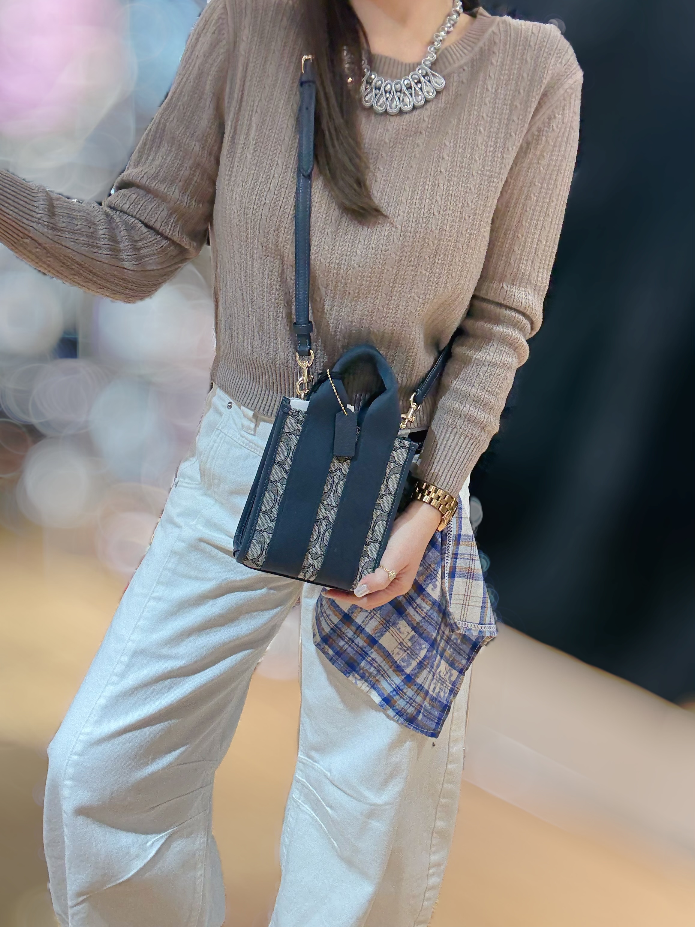 Coach Smith mini tote canvas/navy/m