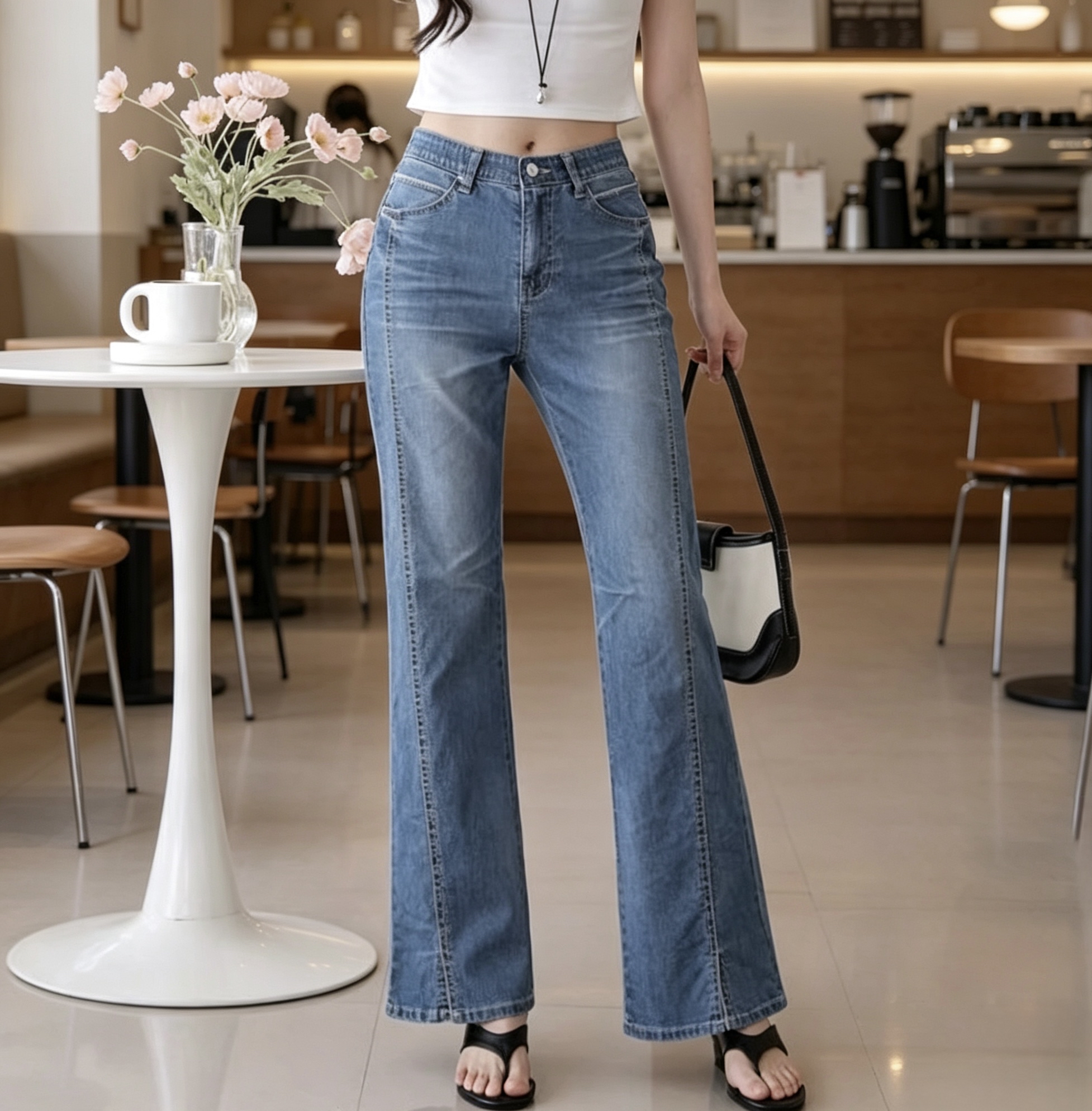 V 牌前叉Cool Jeans