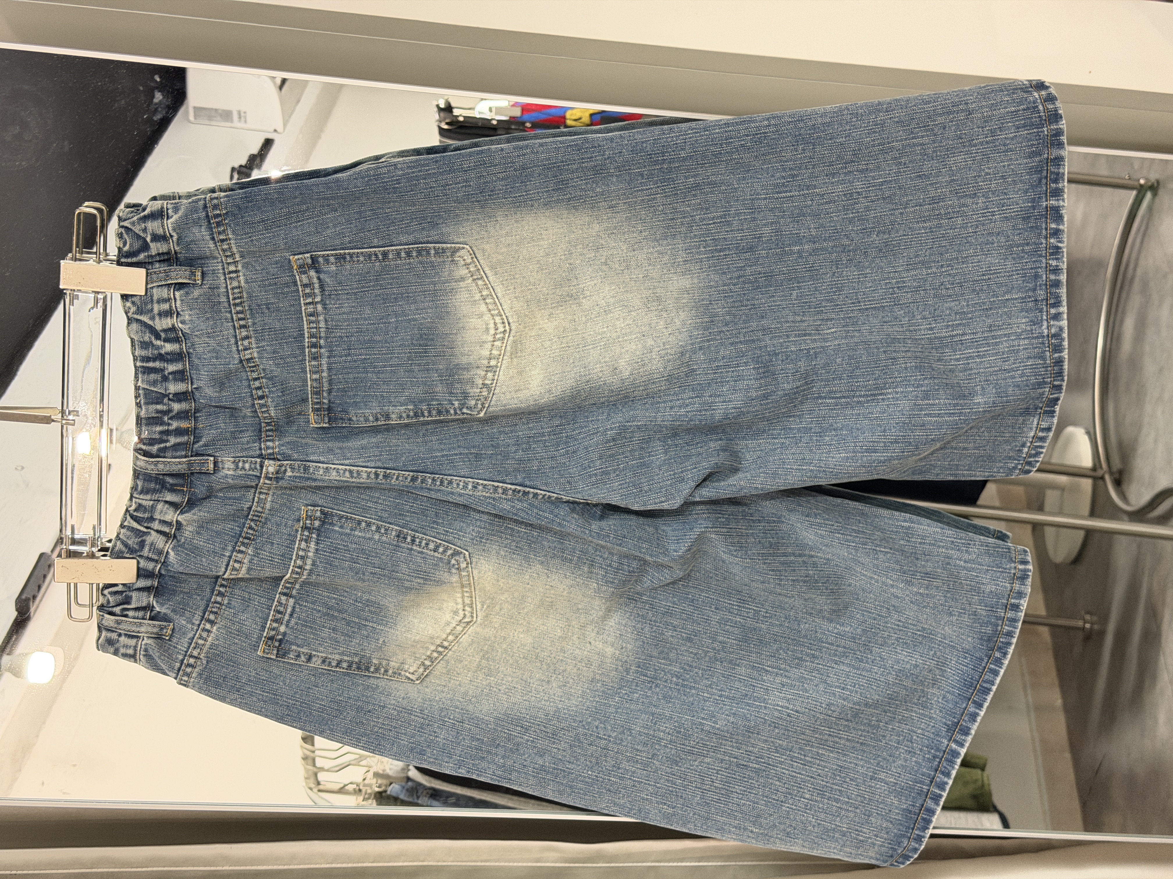 假腰頭牛仔短褲