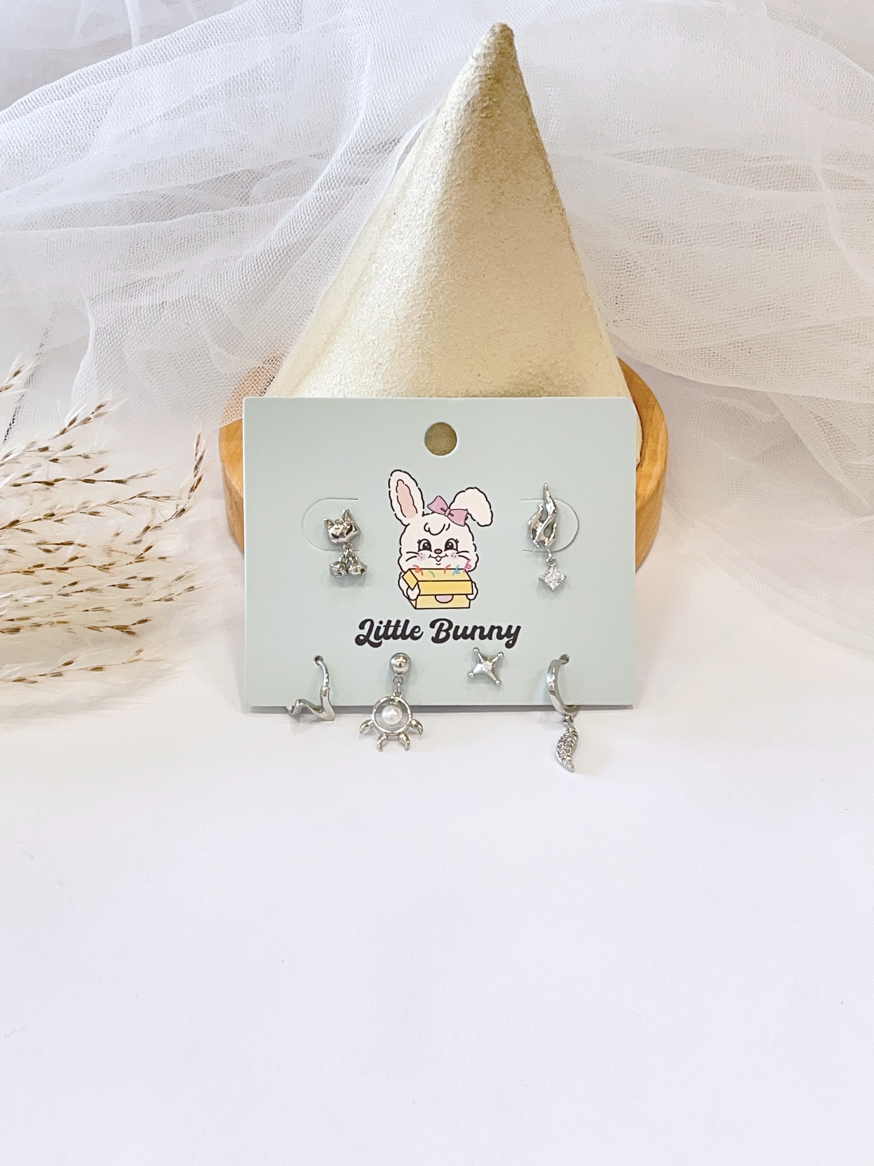 冷酷风小狐狸耳环套装