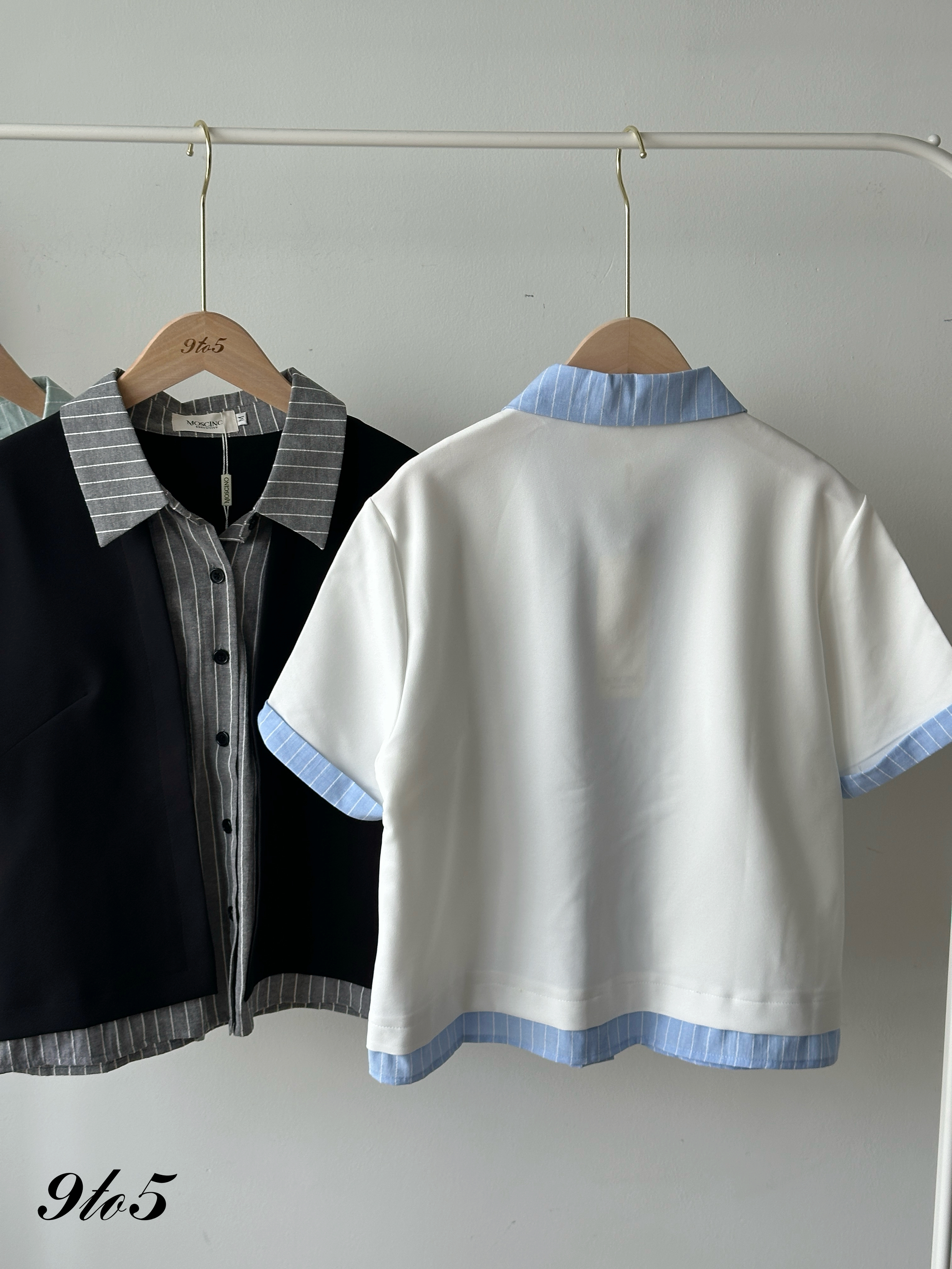 T4204 Fake Two-Piece Shirt - 3 Colors 