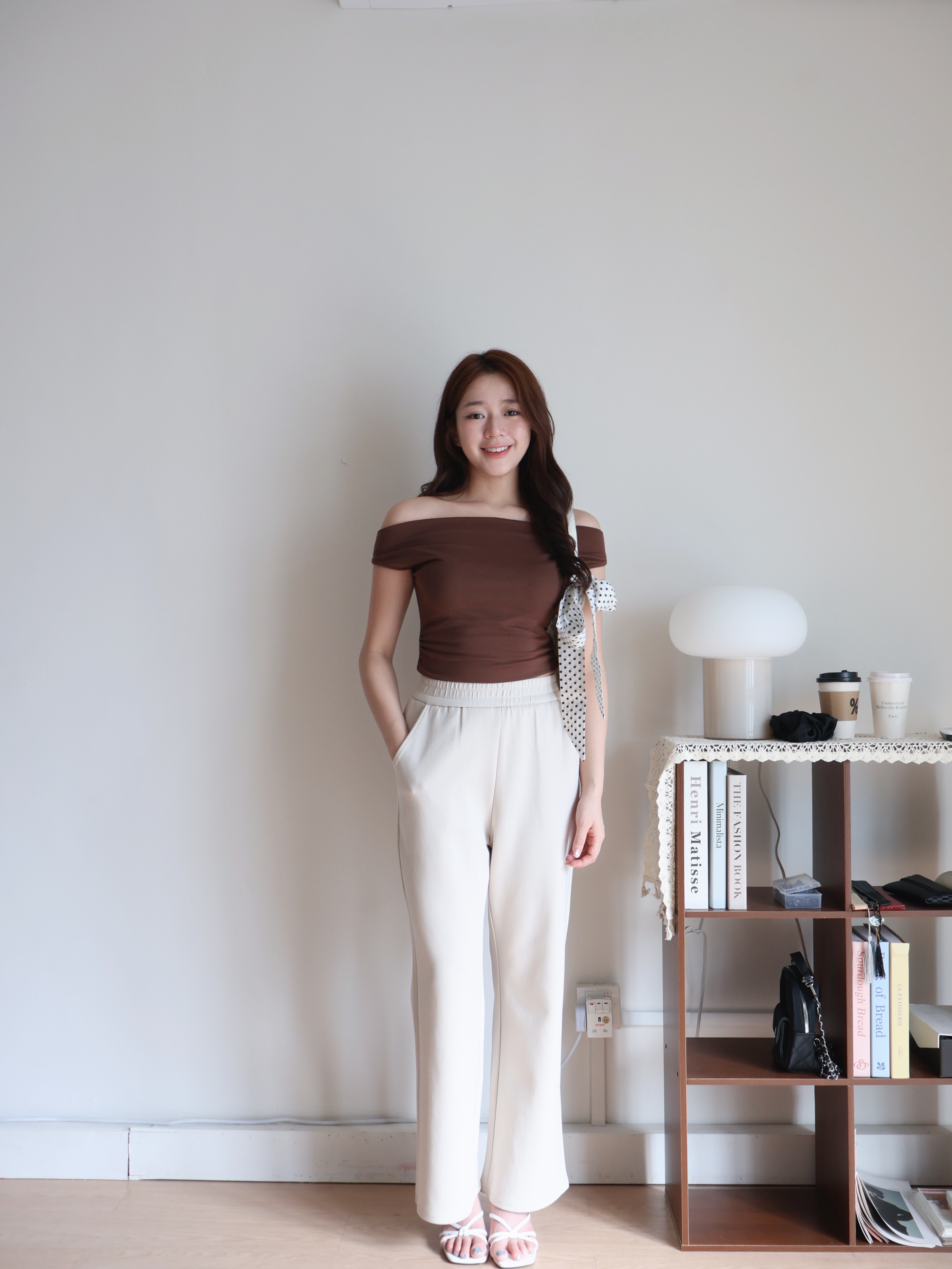 Jovy Straight Leg Pants | Cream