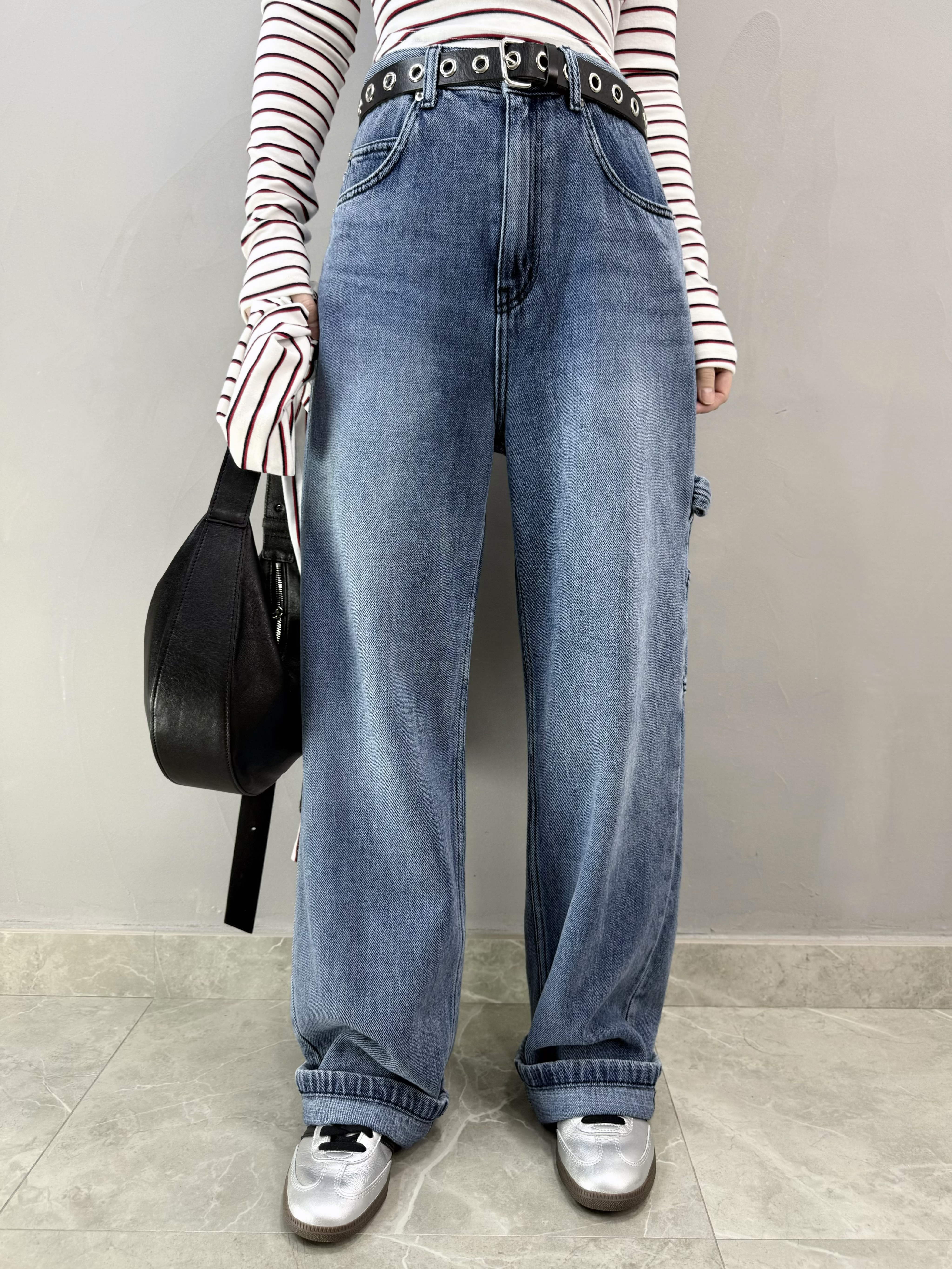 J70 側袋直腳牛仔褲