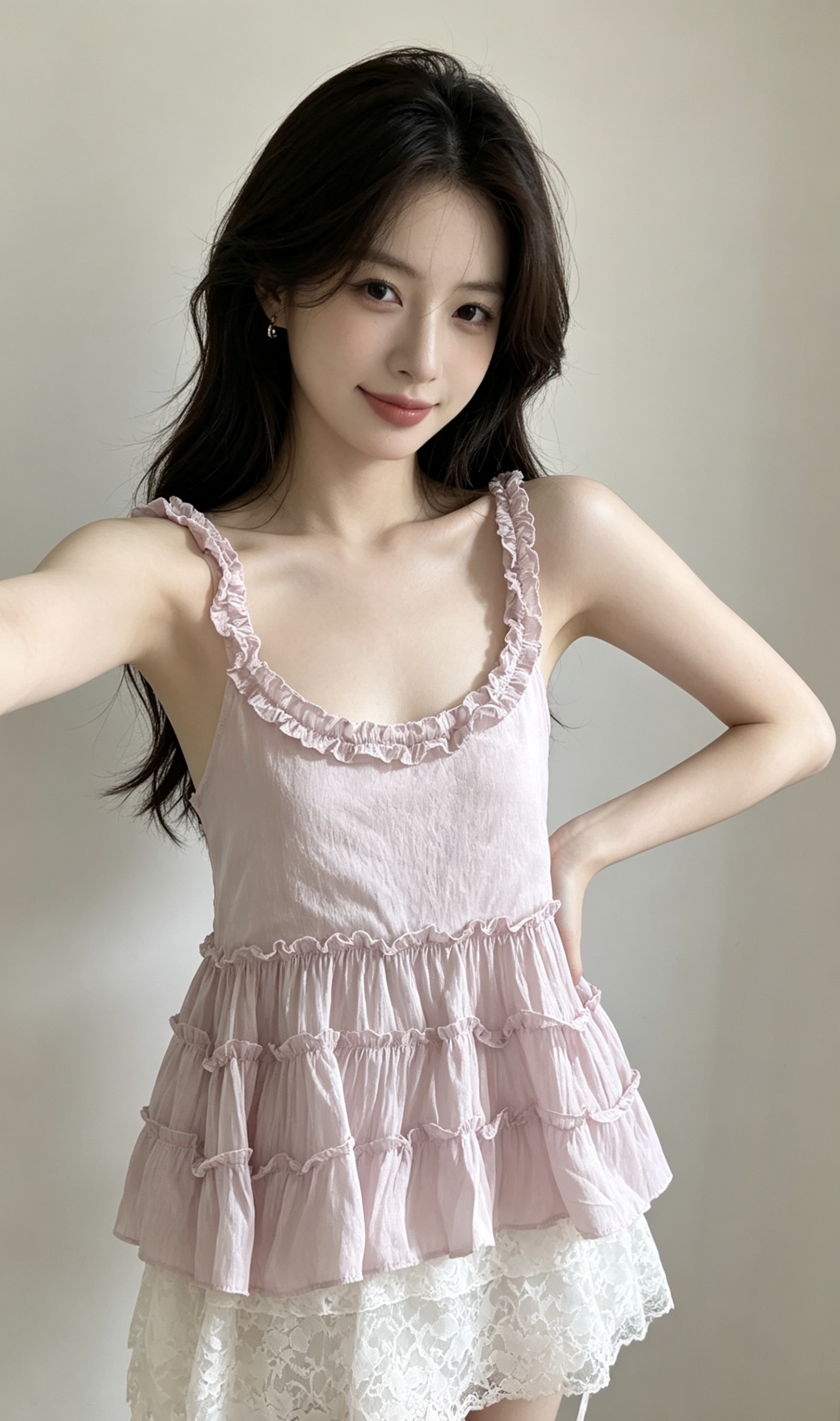 TP590荷叶边蓬松衣