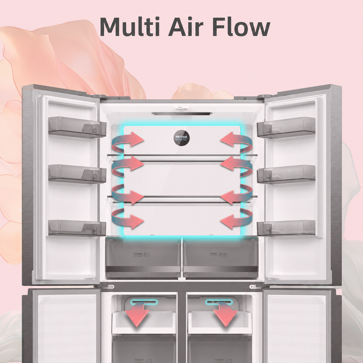 CHiQ 628L 4 Door Refrigerator (CCD628NG-MC)