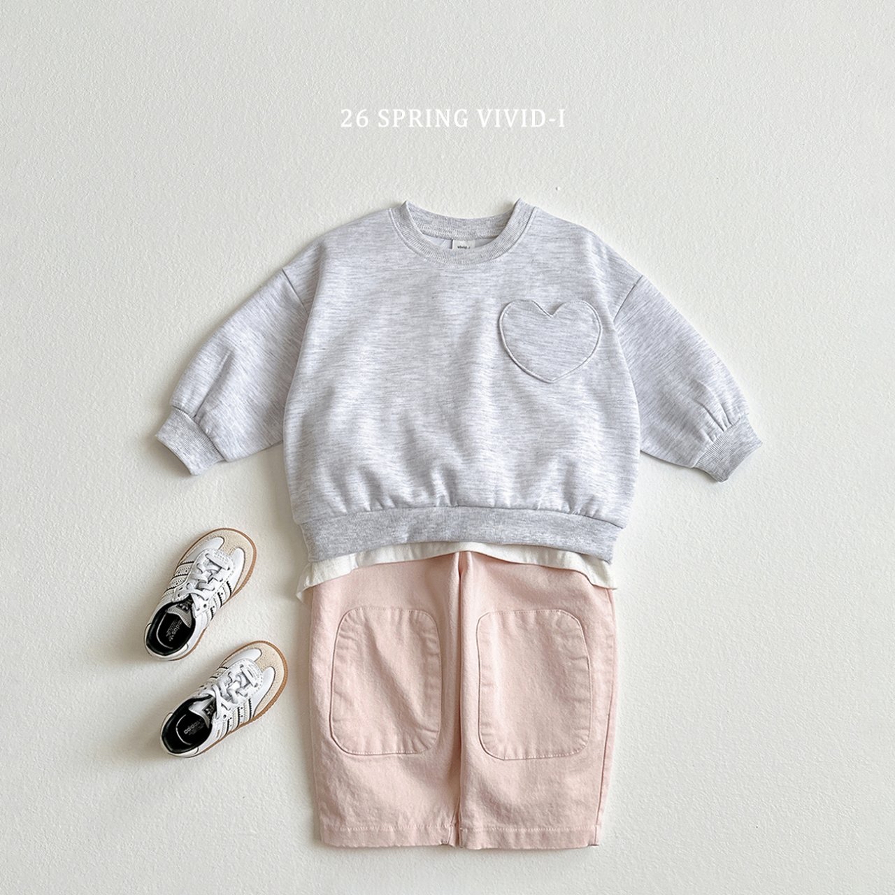 🌸預訂 韓國直送🌸🇰🇷VIVIDI三色愛心寬鬆衛衣