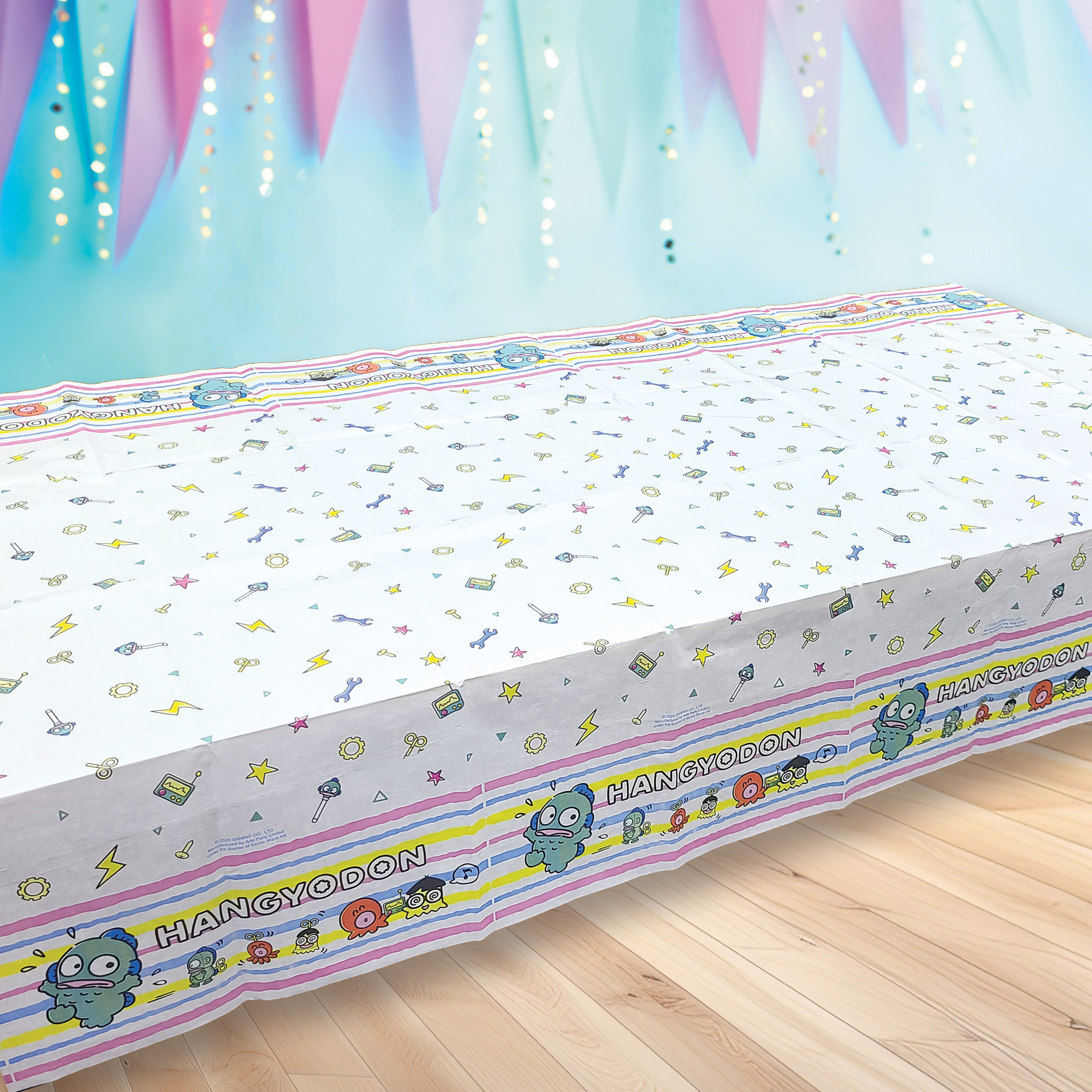 Sanrio Hangyodon 水怪 紙檯布 (約 182 厘米 x 122 厘米)  [Sanrio 許可產品]