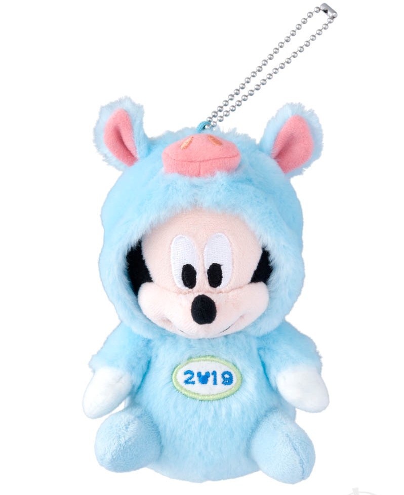 [現貨] [東京迪士尼樂園] 干支2019米奇毛公仔吊飾