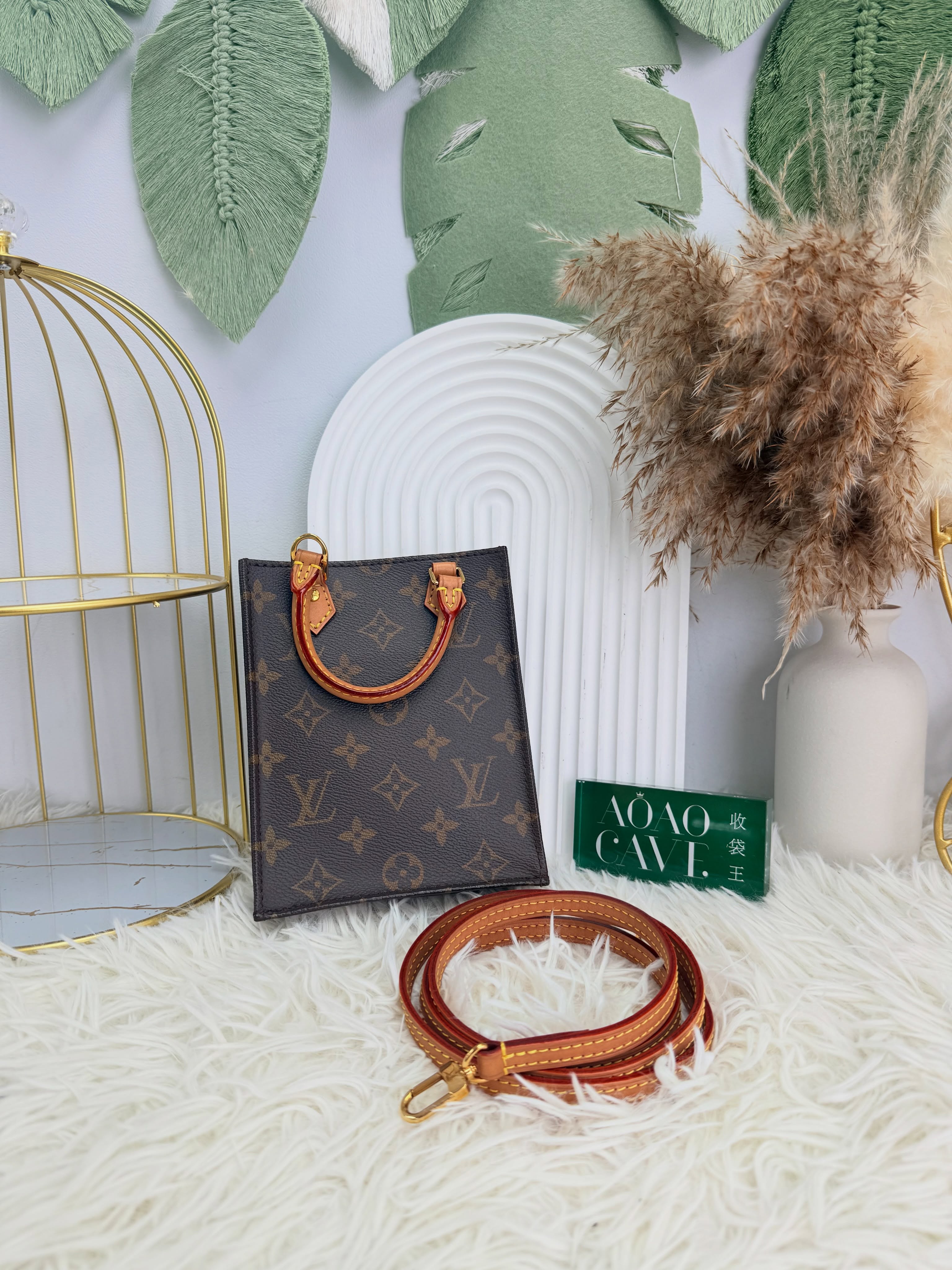Lv👜 PRE OWNED 🛍️老花mini琴譜 tote 有塵袋 🤎